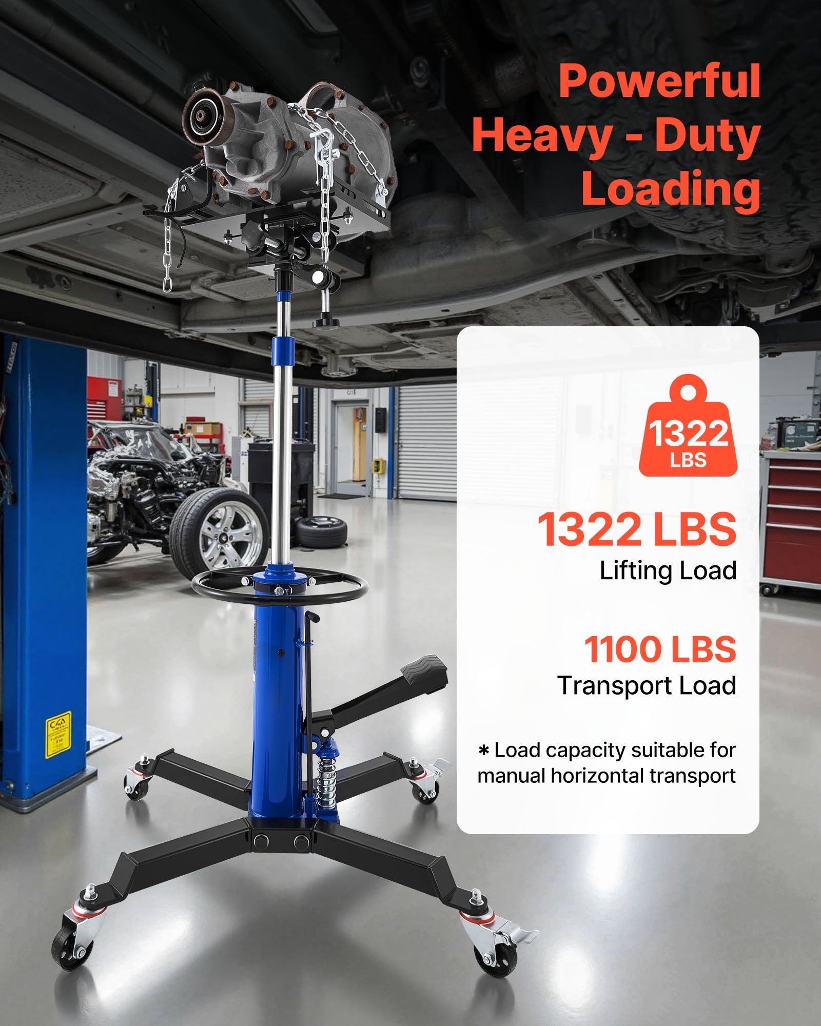 Hidraulinis pavarų dėžių keltuvas VEVOR GW-0.6, 0,6 t