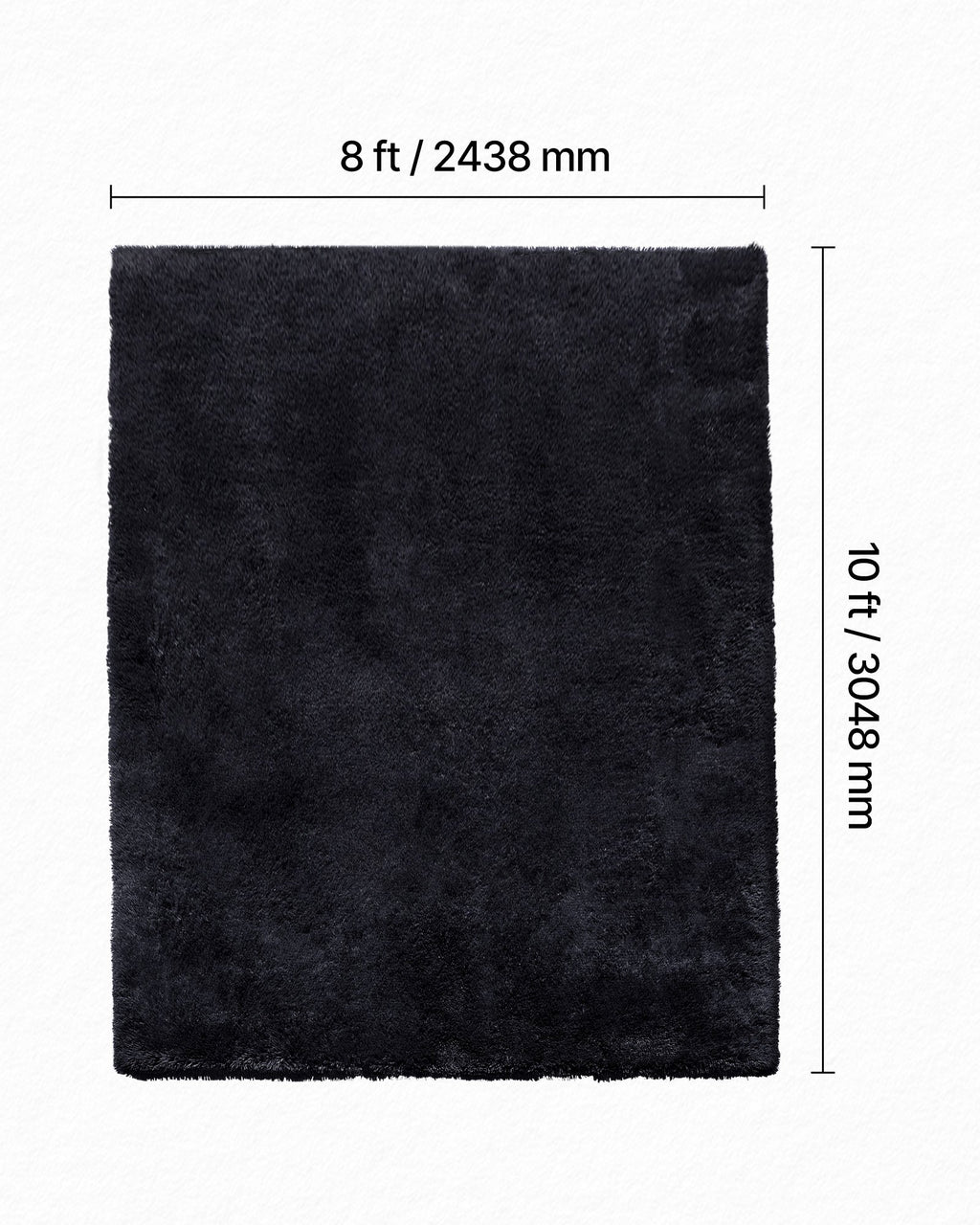 Minkštas pūkuotas kilimas VEVOR SM8X10-HS10B, 2.44 x 3.05 m