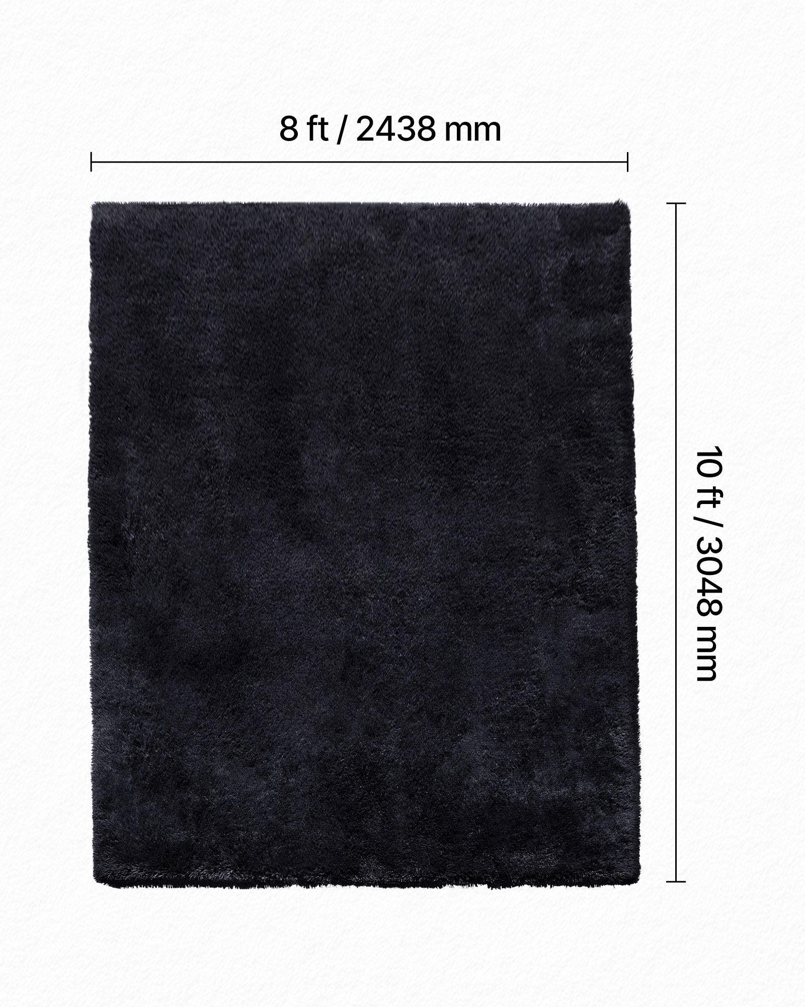 Minkštas pūkuotas kilimas VEVOR SM8X10-HS10B, 2.44 x 3.05 m