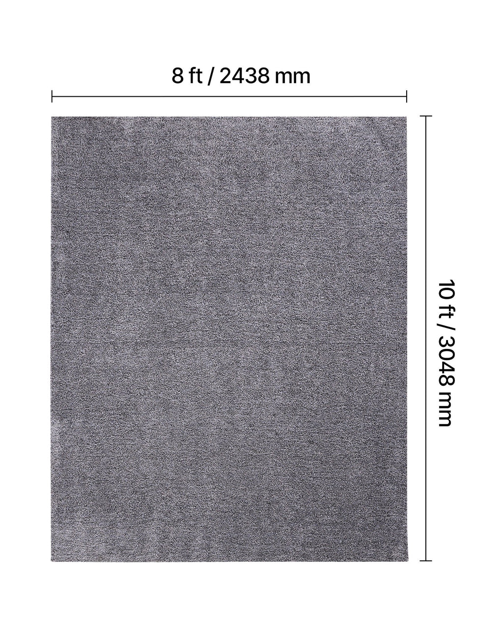 Pliušinis kilimas VEVOR CR8X10-HS12TPR, 2.44 x 3.05 m