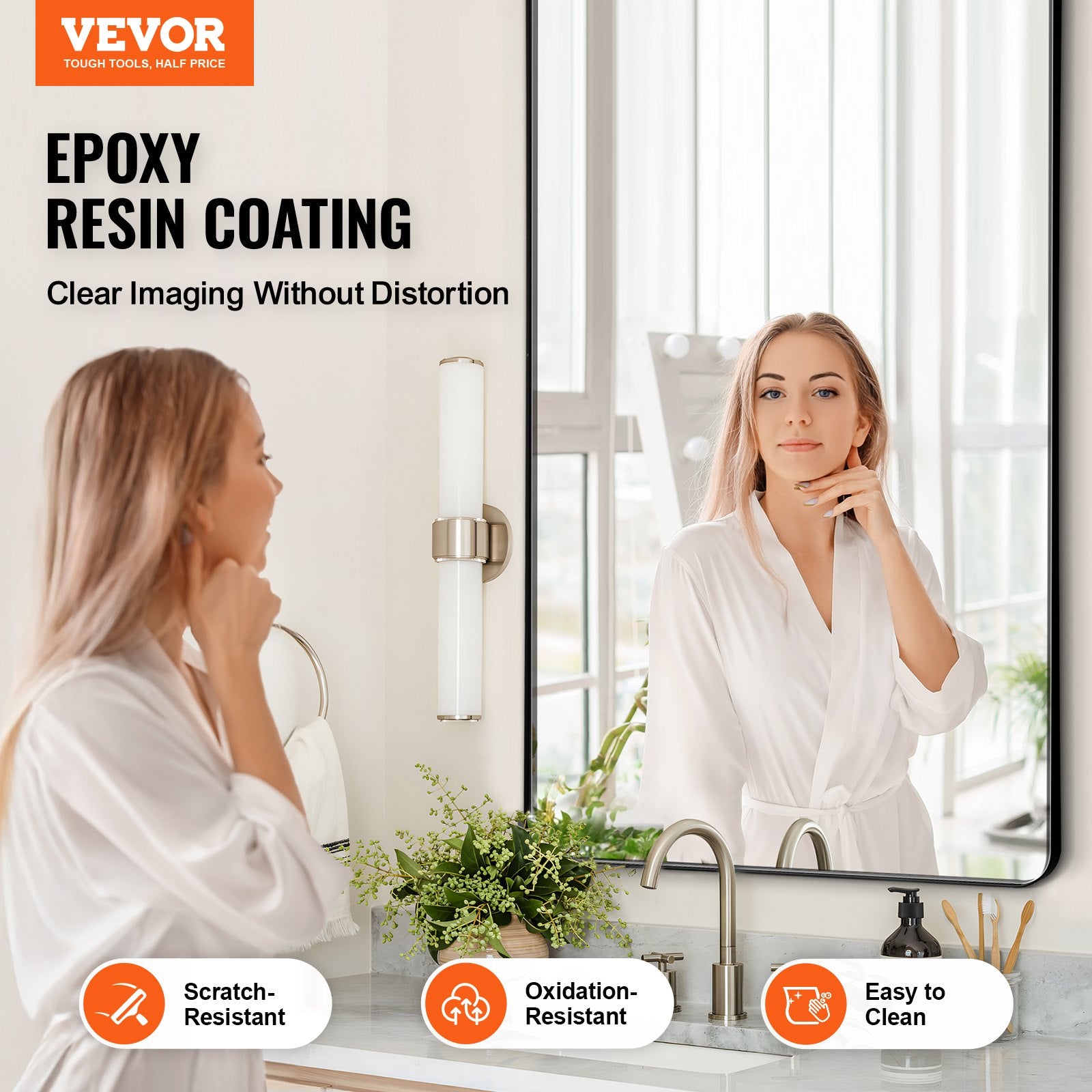 Sieninis veidrodis VEVOR HT-SS0006b, 76 x 140 cm