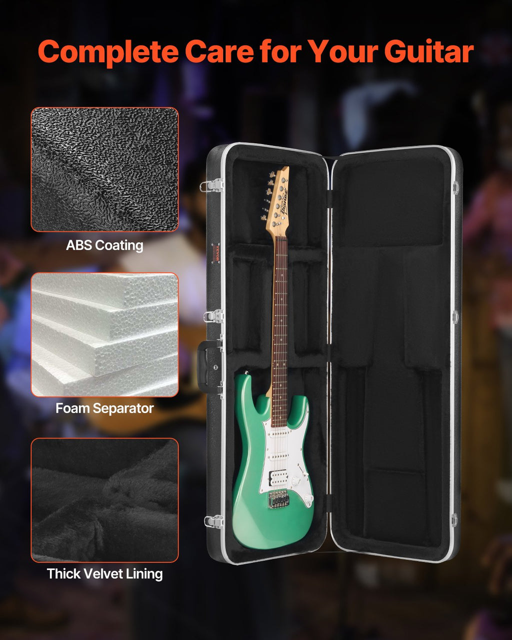 Elektrinės gitaros dėklas VEVOR JX-39A, 105 cm