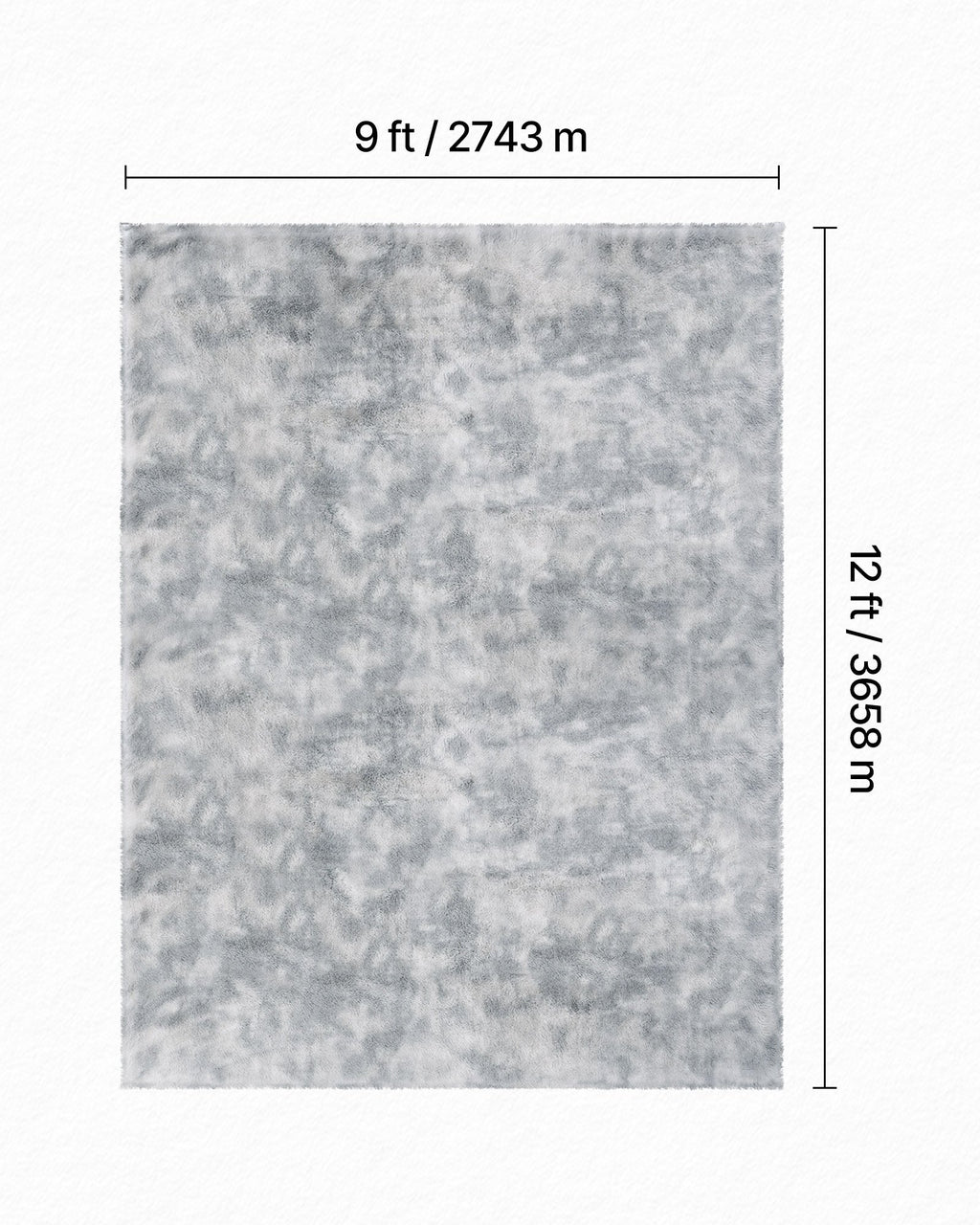 Pūkuotas kilimas VEVOR SM9X12-ZRQH10B, 2.74 x 3.66 m