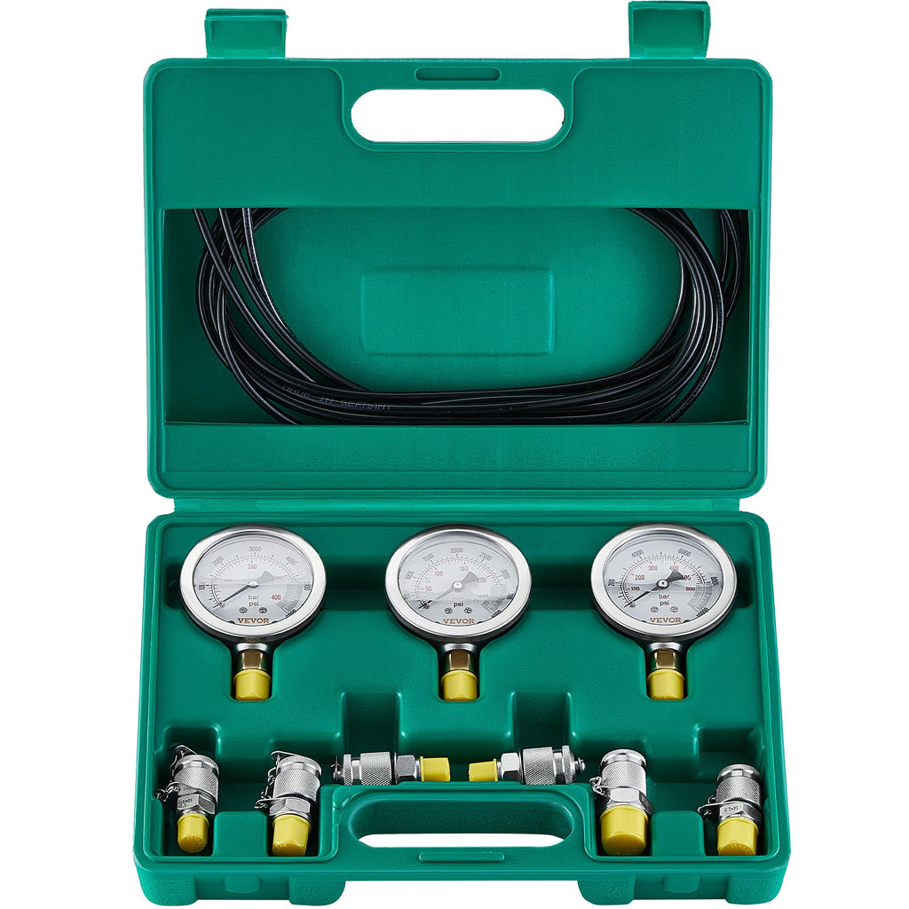 Hidraulinio slėgio matavimo rinkinys VEVOR TKS-2, 250/400/600 bar