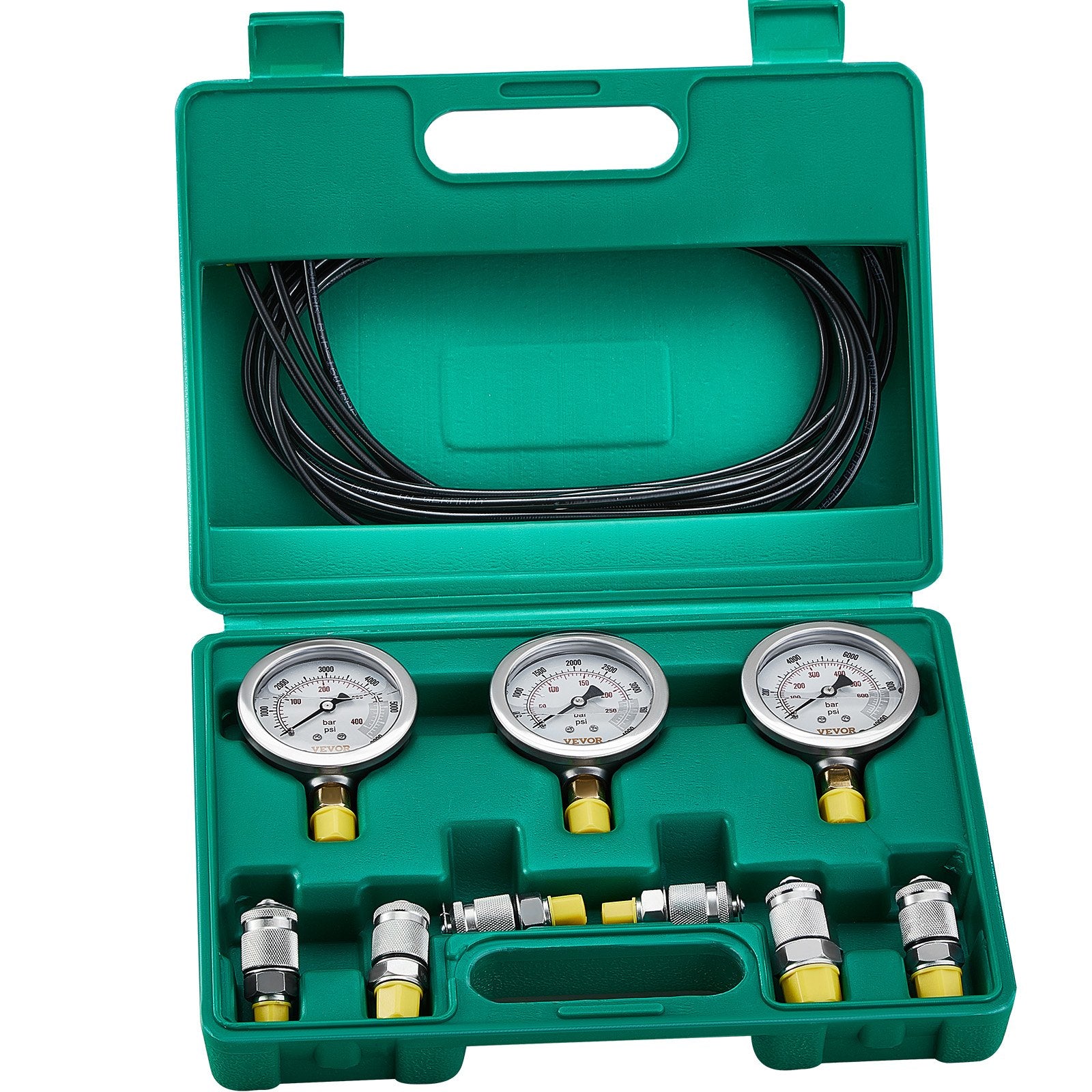 Hidraulinio slėgio matavimo rinkinys VEVOR TKS-2, 250/400/600 bar