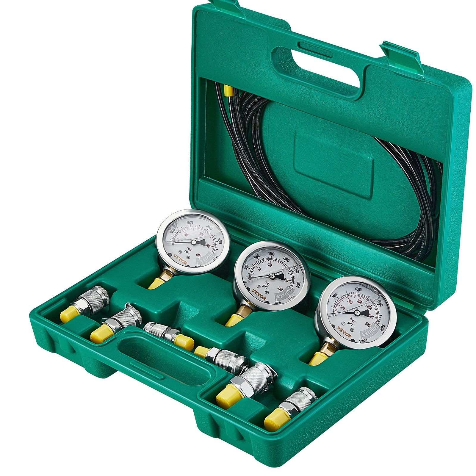 Hidraulinio slėgio matavimo rinkinys VEVOR TKS-2, 250/400/600 bar