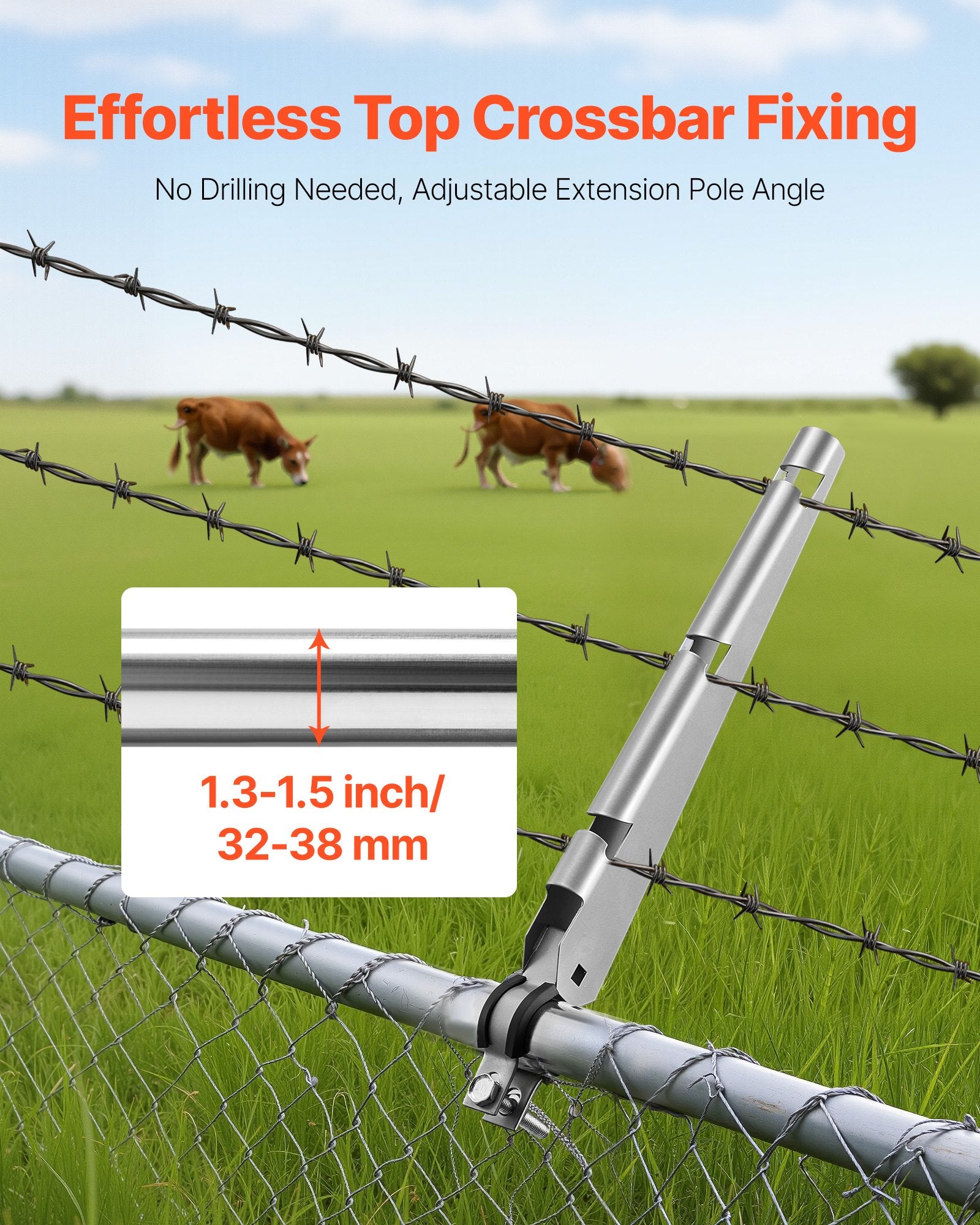 Tvoros aukštinimo laikikliai VEVOR YX25-010, 10 vnt., 37,5 cm