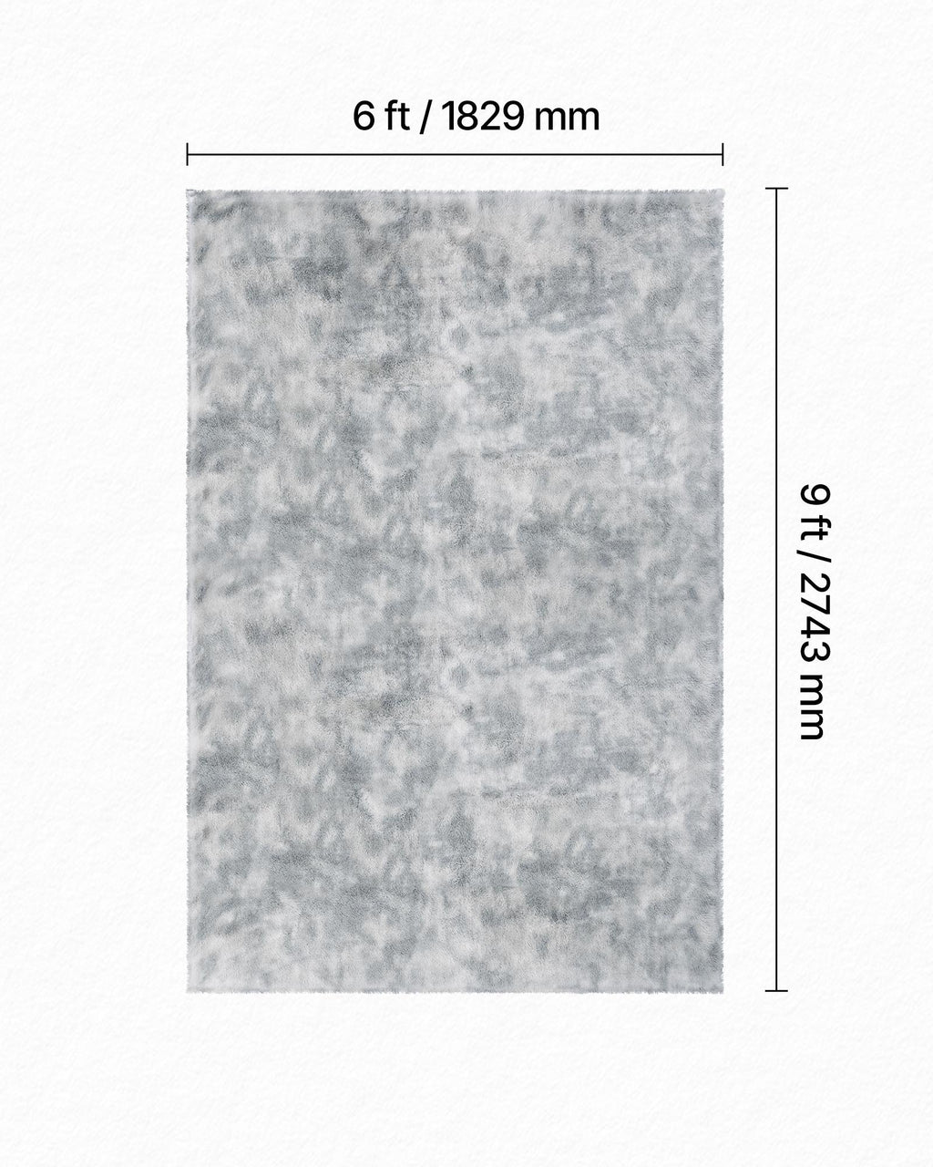 Minkštas kilimas VEVOR SM6X9-ZRQH7B, 1.83x2.74 m
