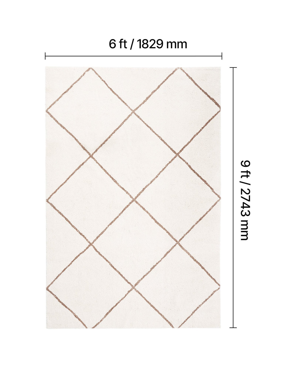 Pliušinis kilimas VEVOR CR6X9-MK12TPR, 1.83 x 2.74 m