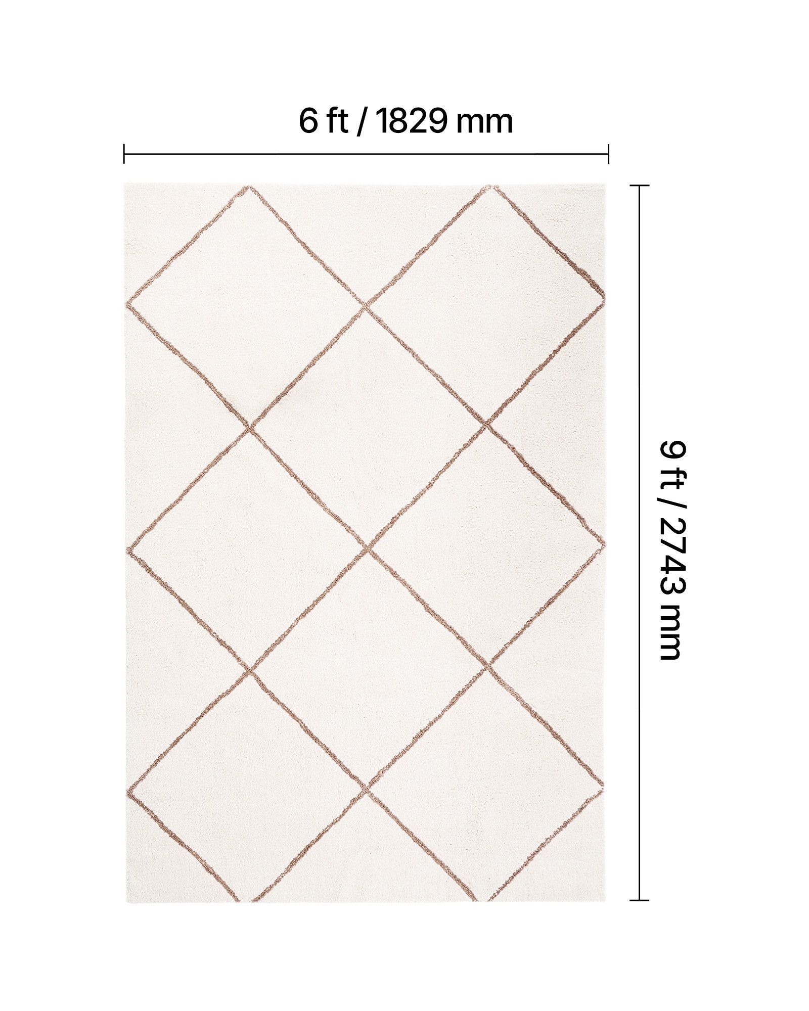 Pliušinis kilimas VEVOR CR6X9-MK12TPR, 1.83 x 2.74 m