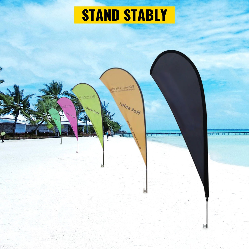 Reklaminis vėliavos stiebas VEVOR Feather Flag, 10 vnt. rinkinys