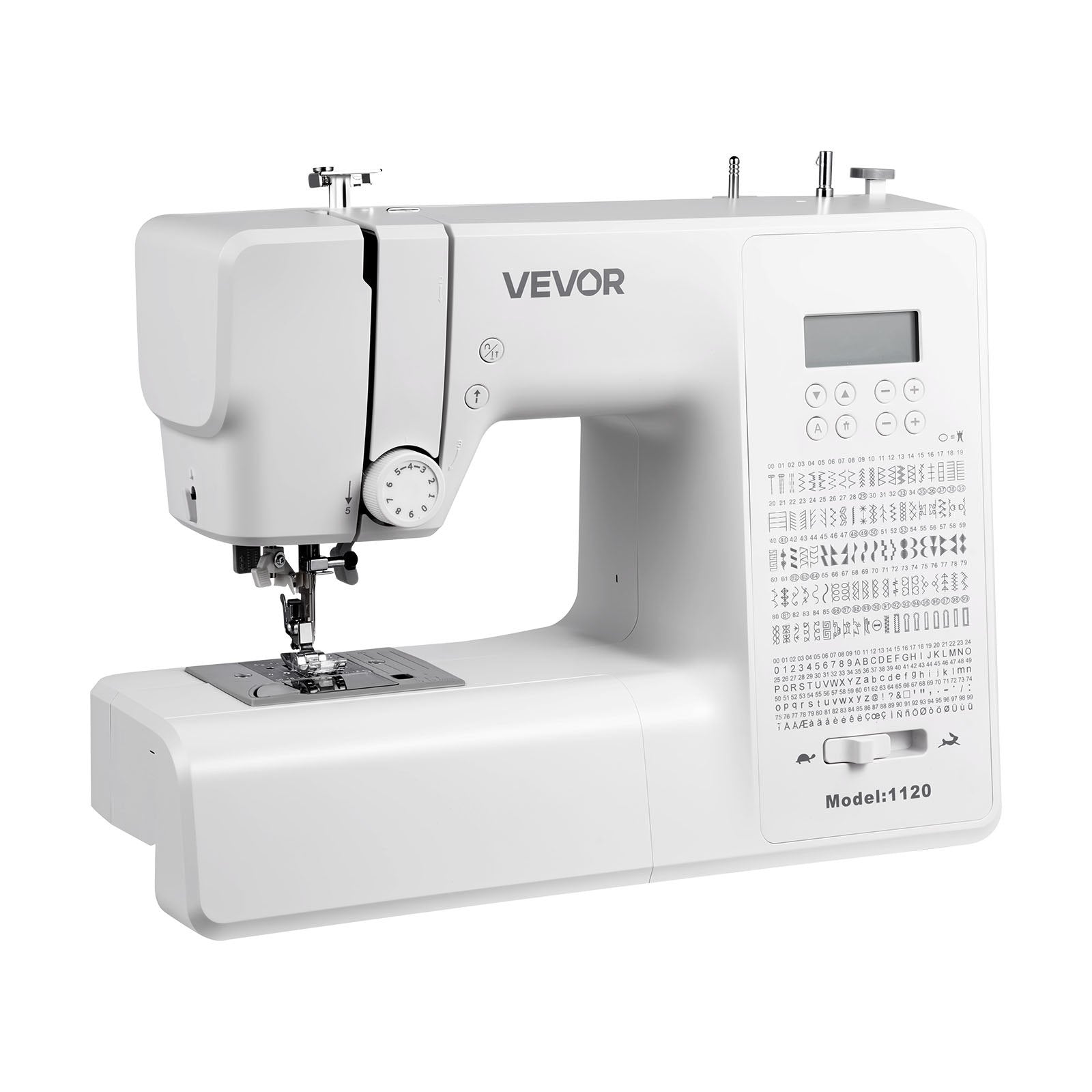 Kompiuterizuota siuvimo mašina VEVOR 1120, 200 dygsnių programų