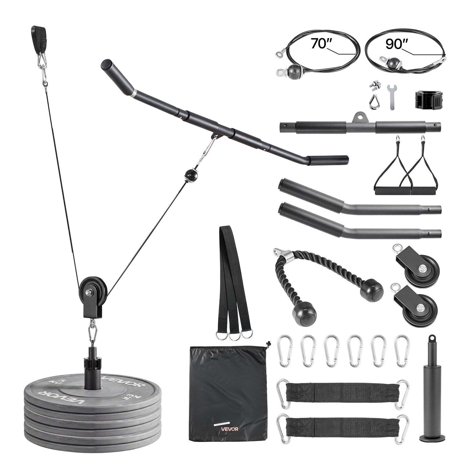 Skriemulių sistema VEVOR QT1836, 150 kg apkrova