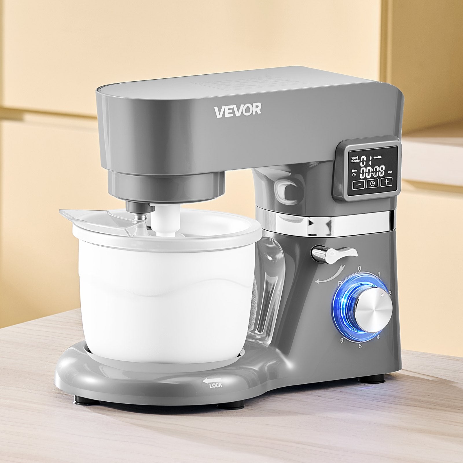 Ledų gaminimo aparatas ir virtuvinis kombainas VEVOR SM-1503HL, 1,7 l