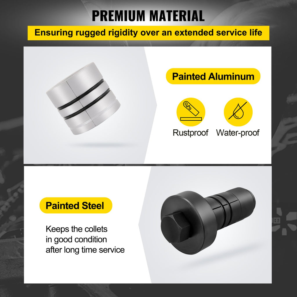 Išmetimo vamzdžių plėtiklių rinkinys VEVOR VV-PE-8, 1-5/8" – 4-1/4"
