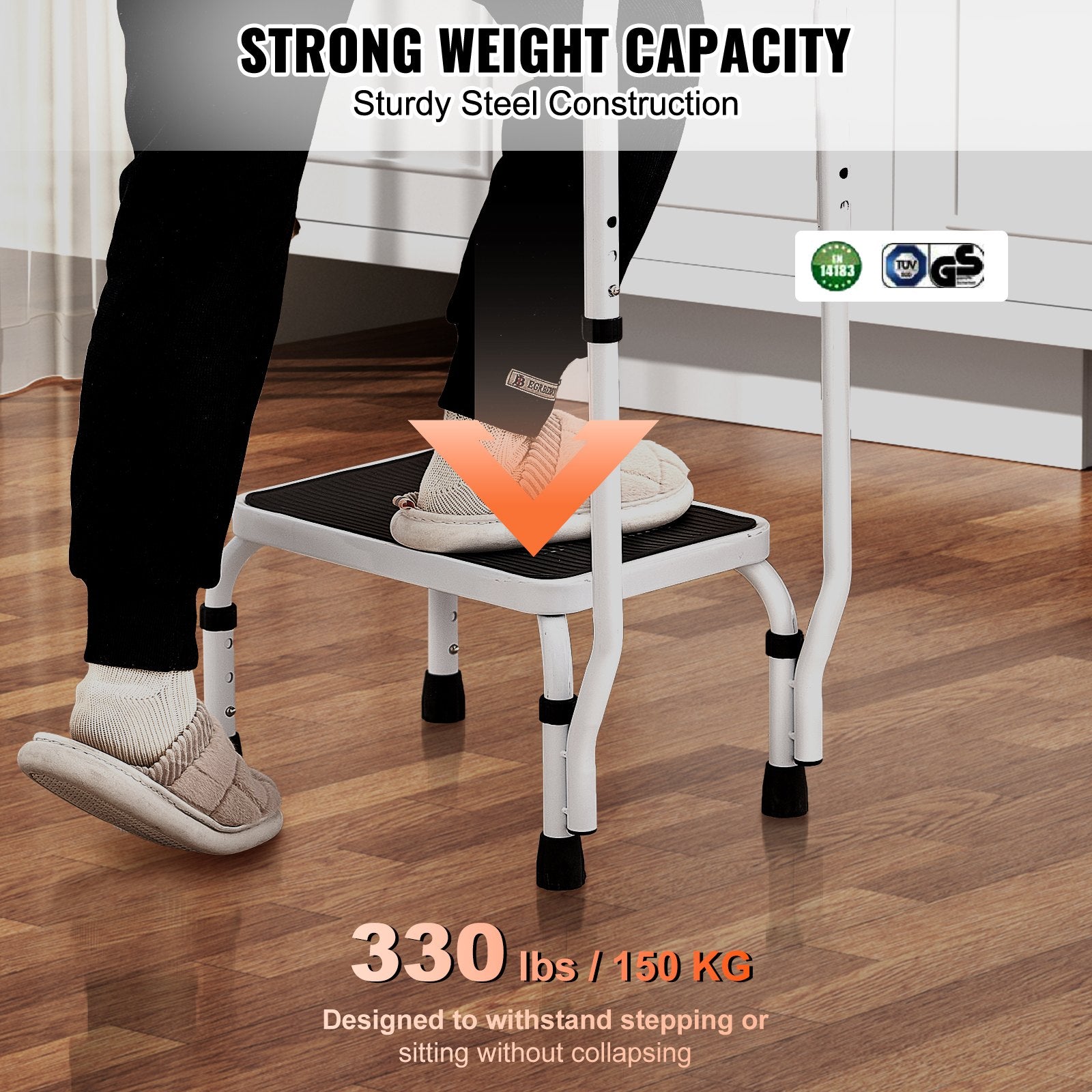 Pakopa su rankena VEVOR WK2071B, 150 kg keliamoji galia