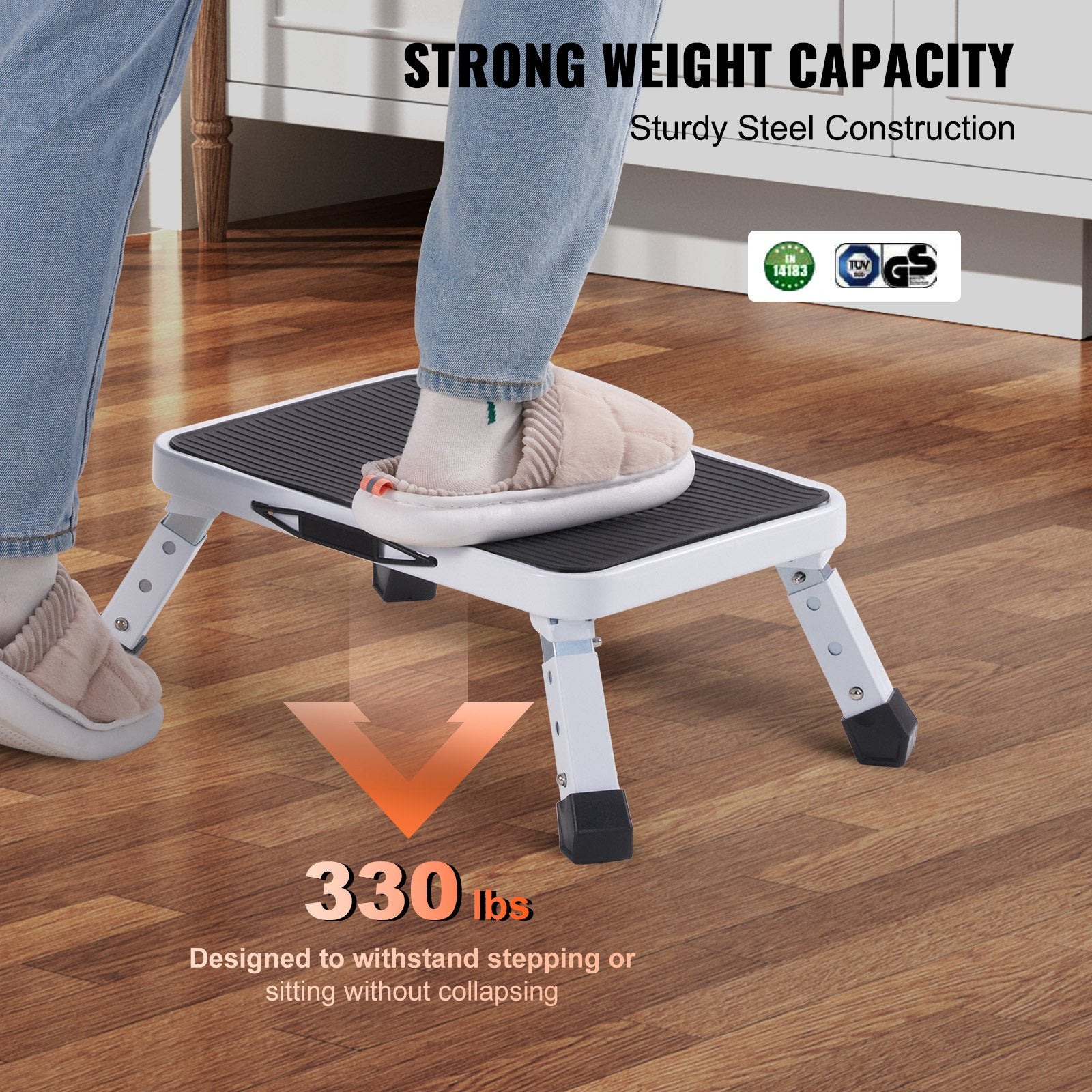 Sulankstomas laiptelis-pakopa VEVOR WK2501C-2, 150 kg keliamoji galia
