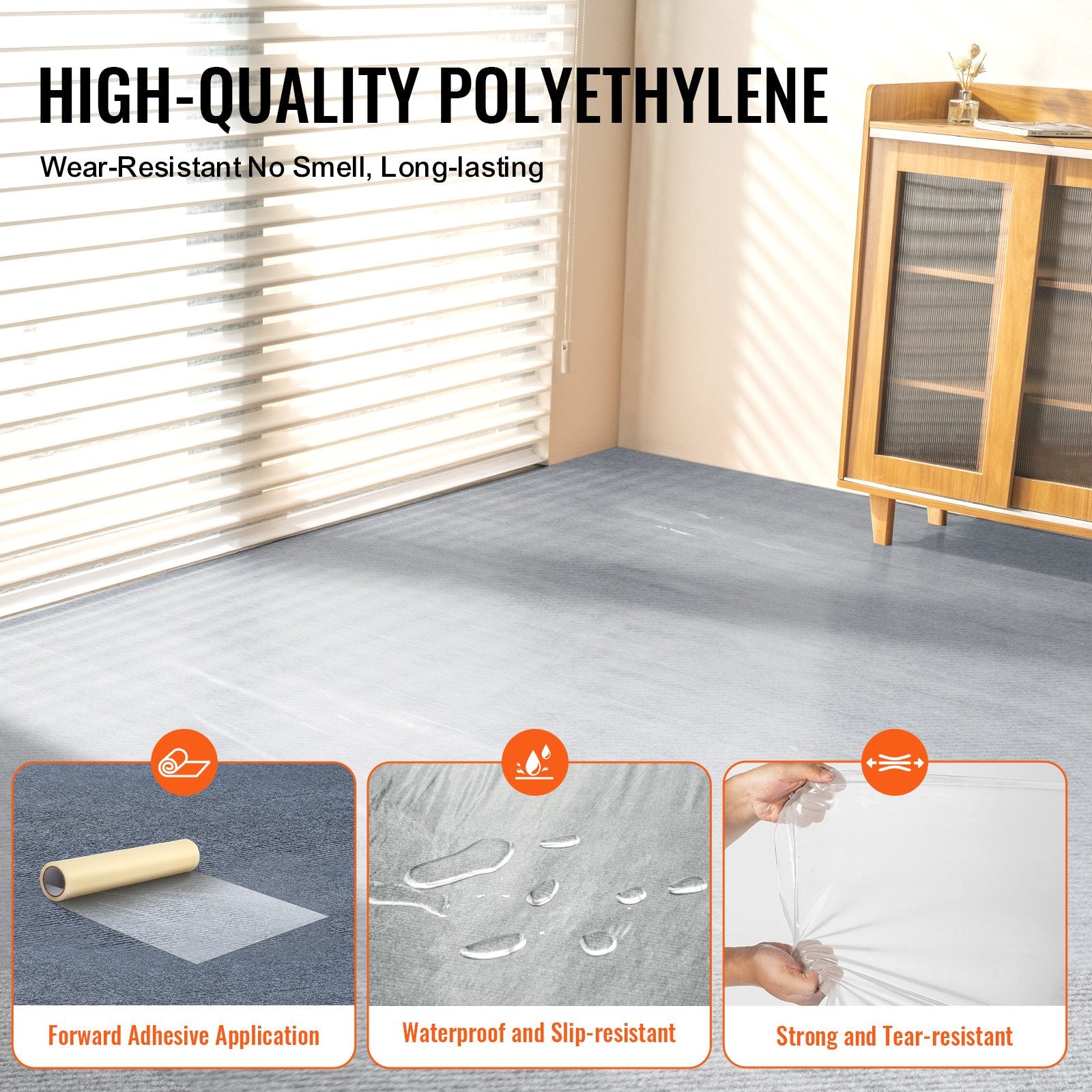 Kilimų apsauginė plėvelė VEVOR TR-W300-50BP-50024, 61 cm x 15,24 m