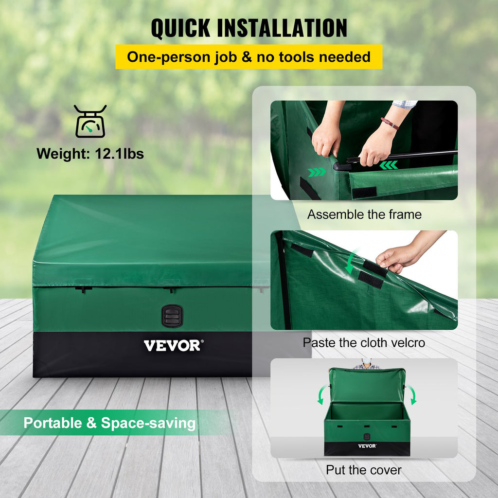 Lauko daiktadėžė VEVOR VV-OSB-100, 378 l talpos