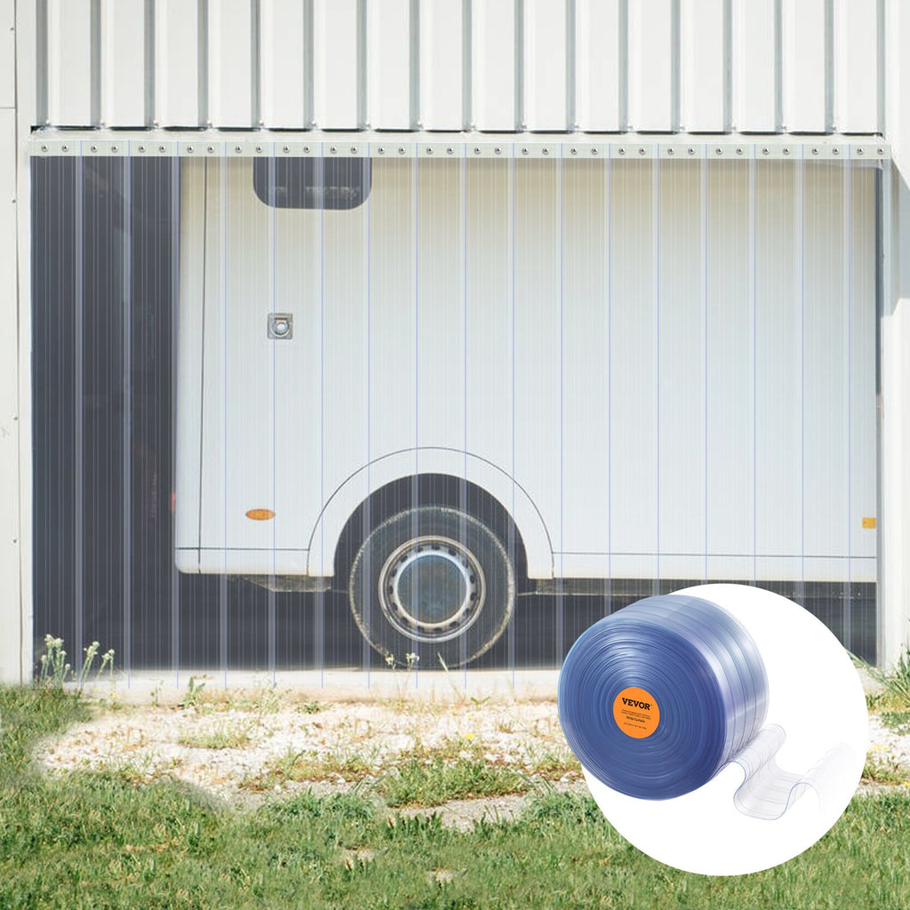 PVC juostinės užuolaidos VEVOR TCV0, 30,5 m x 30,5 cm