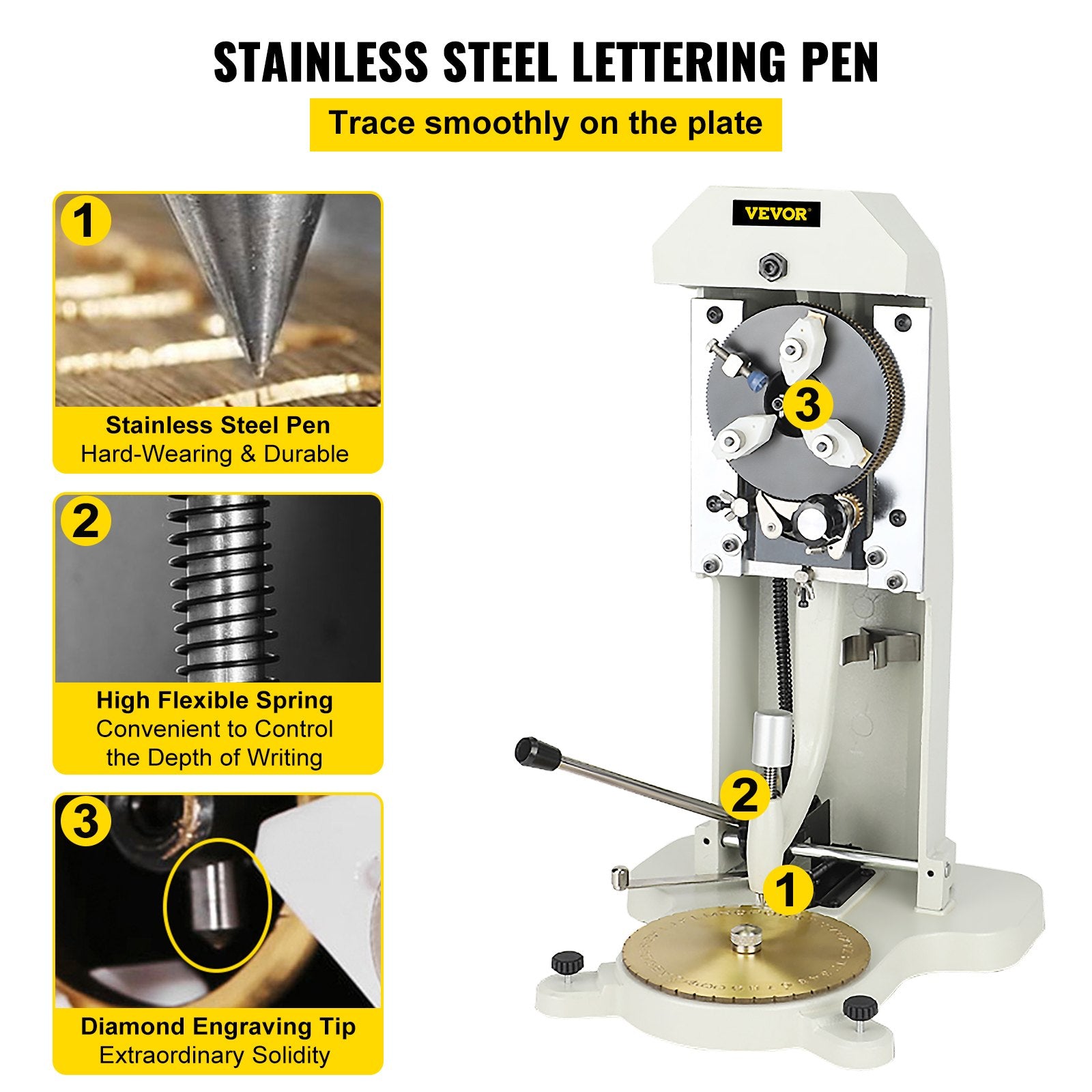 Žiedų graviravimo staklės VEVOR Inside Ring Engraver, 1,5–2,0 mm simboliai