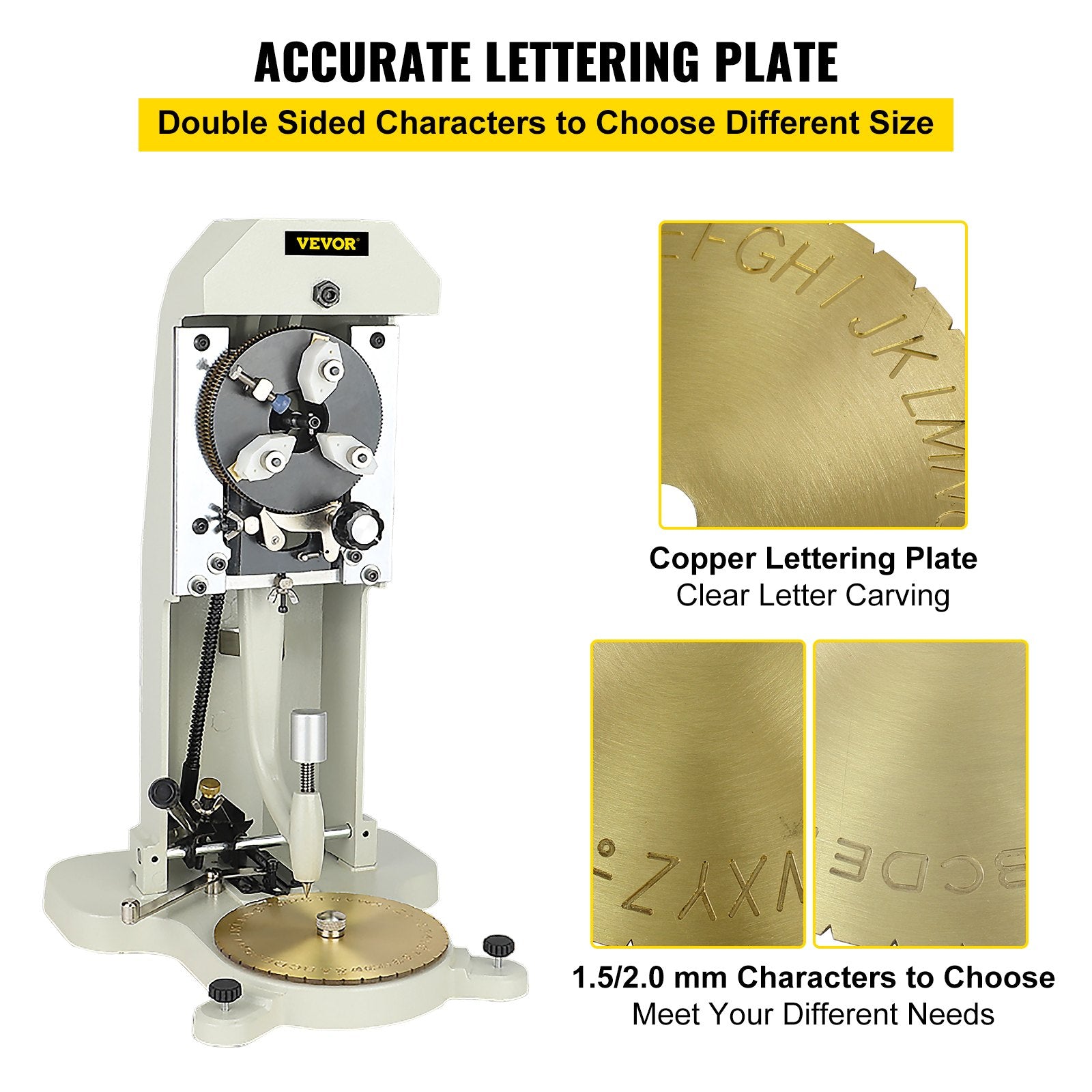 Žiedų graviravimo staklės VEVOR Inside Ring Engraver, 1,5–2,0 mm simboliai