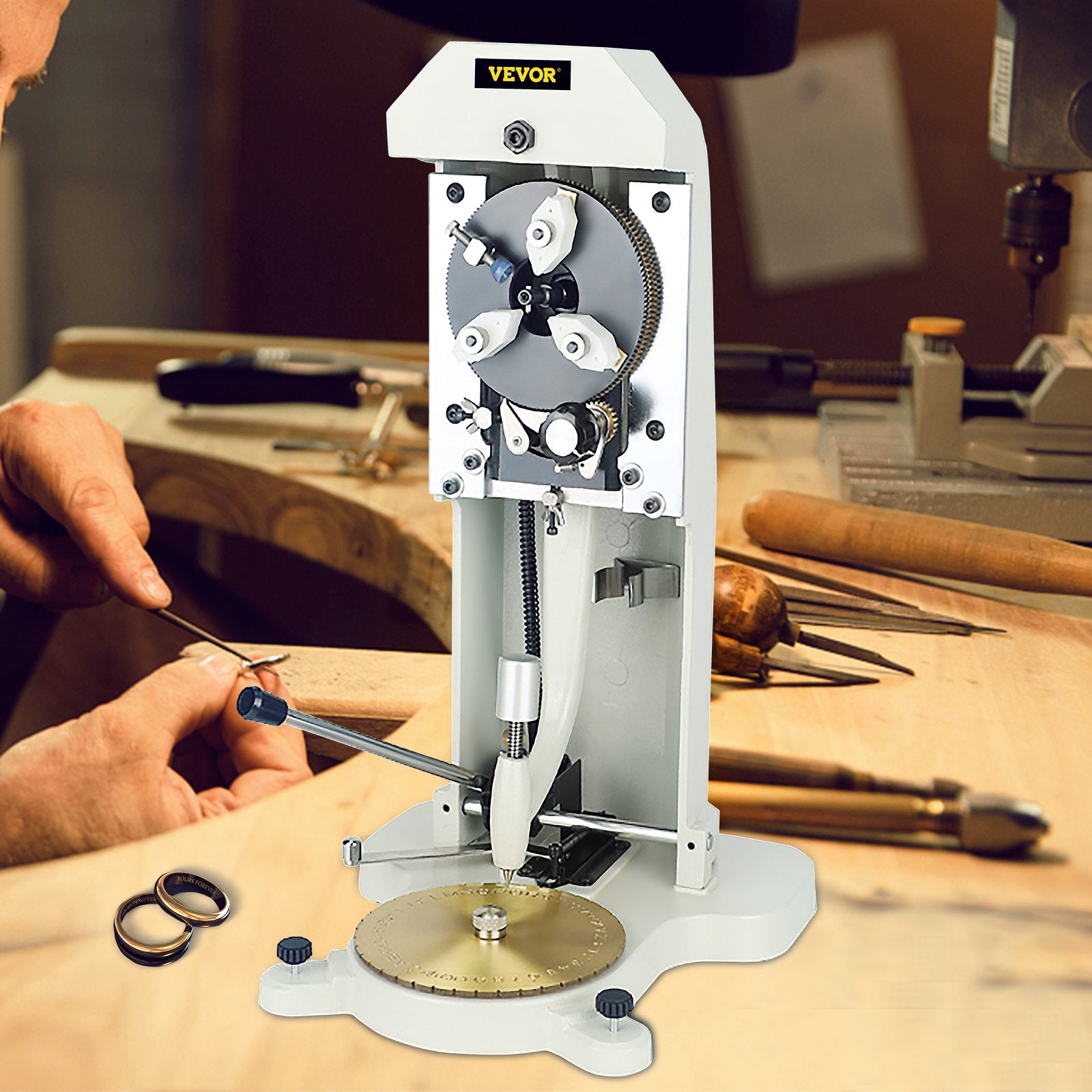 Žiedų graviravimo staklės VEVOR Inside Ring Engraver, 1,5–2,0 mm simboliai