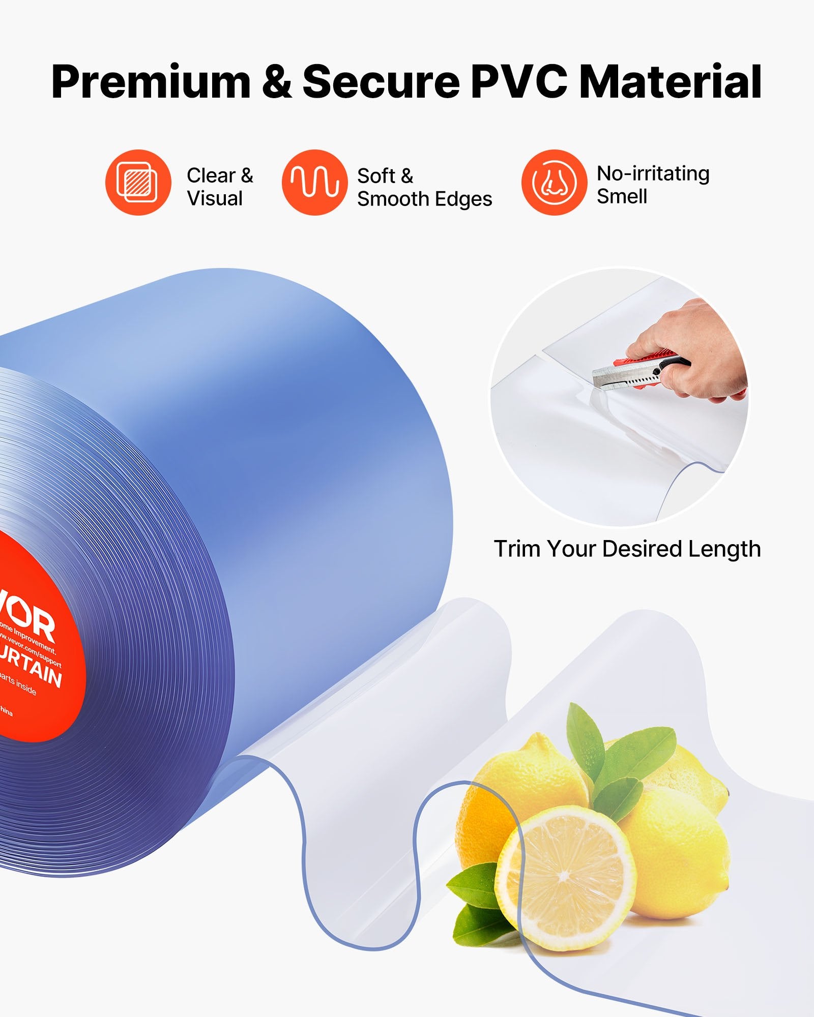 PVC juostinė užuolaida VEVOR MS-0008, 30,8 m ilgio