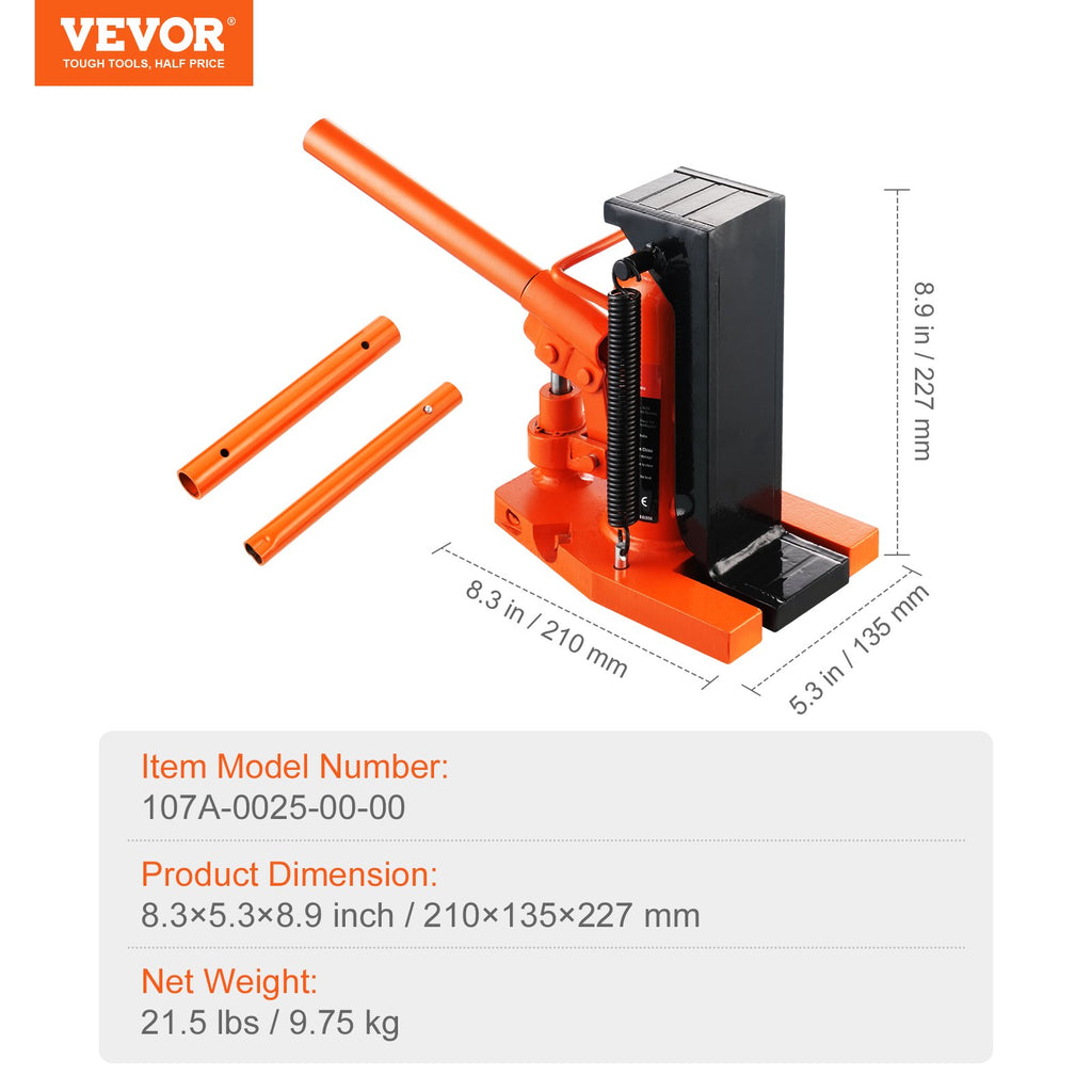 Hidraulinis kėliklis VEVOR 107A-0025-00-00, 5 t