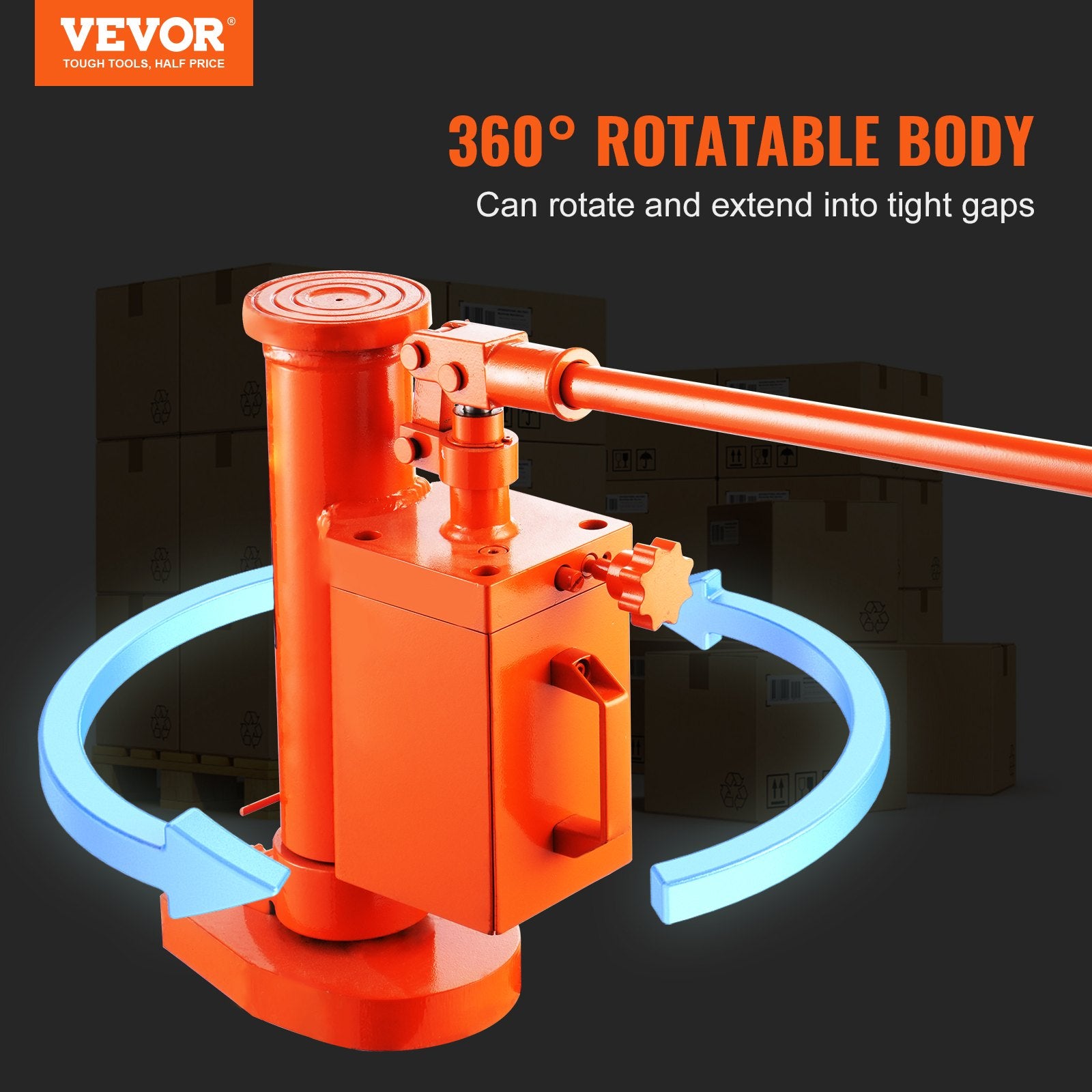 Hidraulinis kėliklis su pėda VEVOR 108A-0050-00-00, 10 t