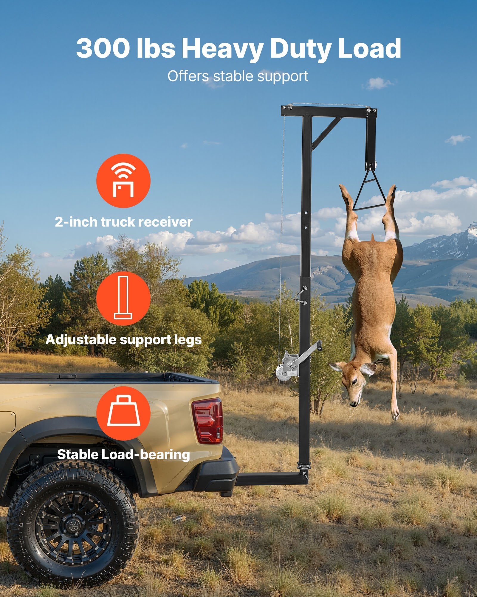 Žvėrienos pakėlėjas VEVOR HXCZDJ-11, 136 kg keliamoji galia