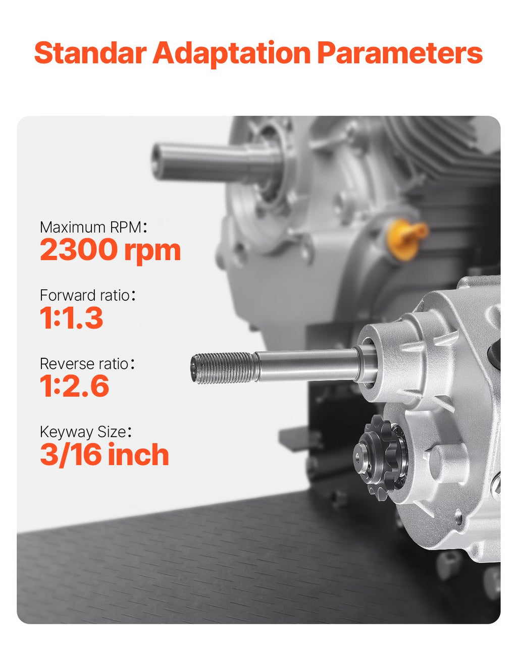 Pavaros sankaba VEVOR MC30RG10T12T, 2-7 AG varikliams