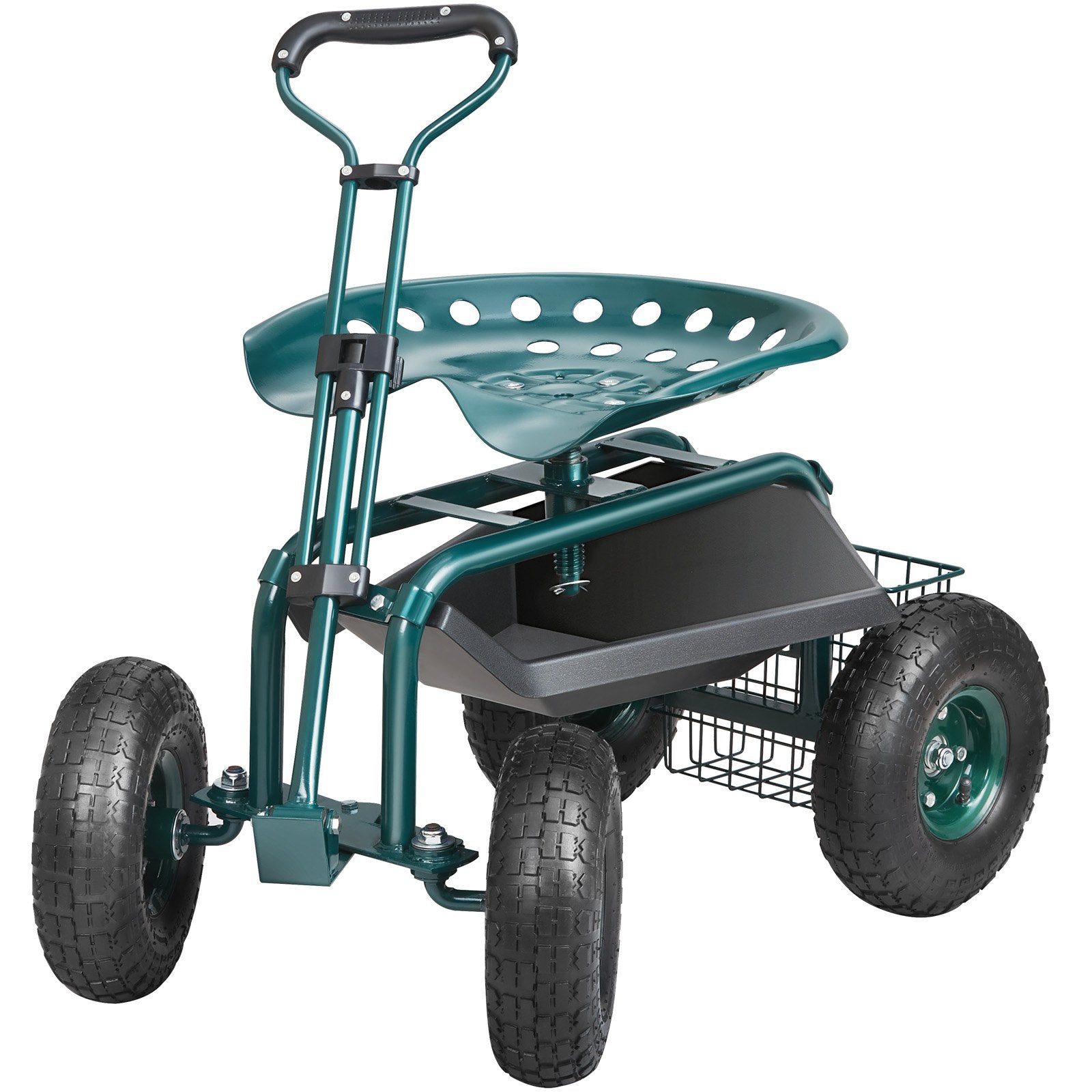 Sodo kėdutė su ratukais VEVOR TC4501S-GN, 136 kg apkrova