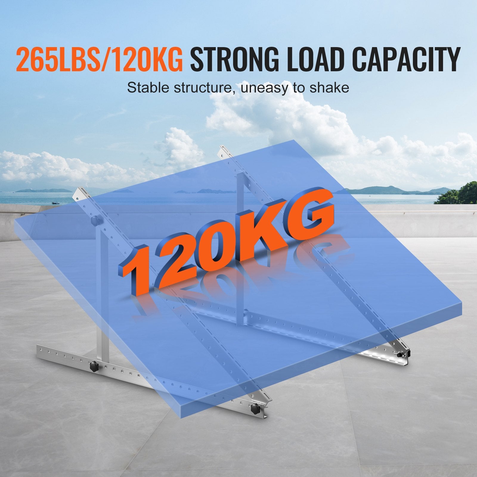 Saulės kolektorių laikikliai VEVOR SF-SS-SKU1, 1040 mm