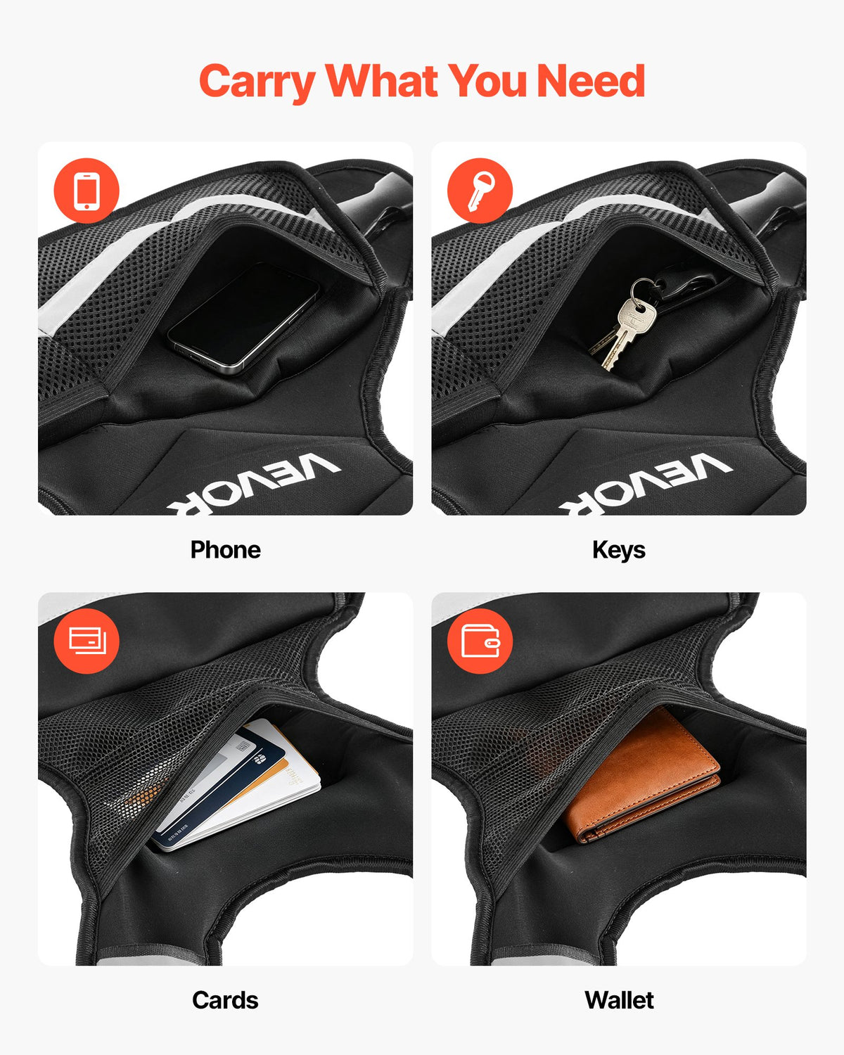 Reguliuojama svorio liemenė VEVOR JS-VEST006-3, 4,7 kg