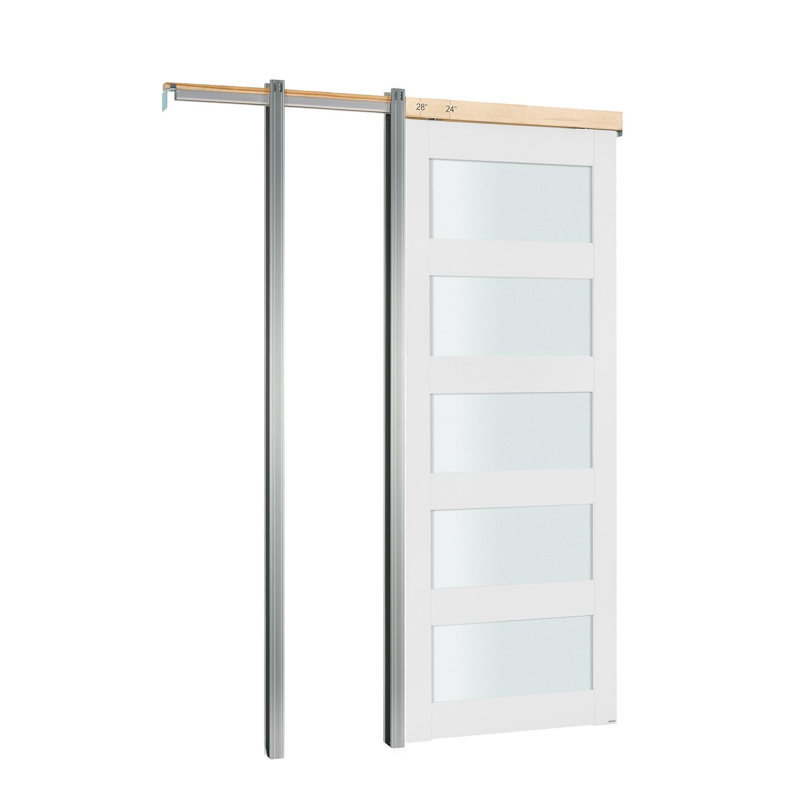 Stumdomos į sieną įleidžiamos durys VEVOR GC07-36, 915 x 2035 mm