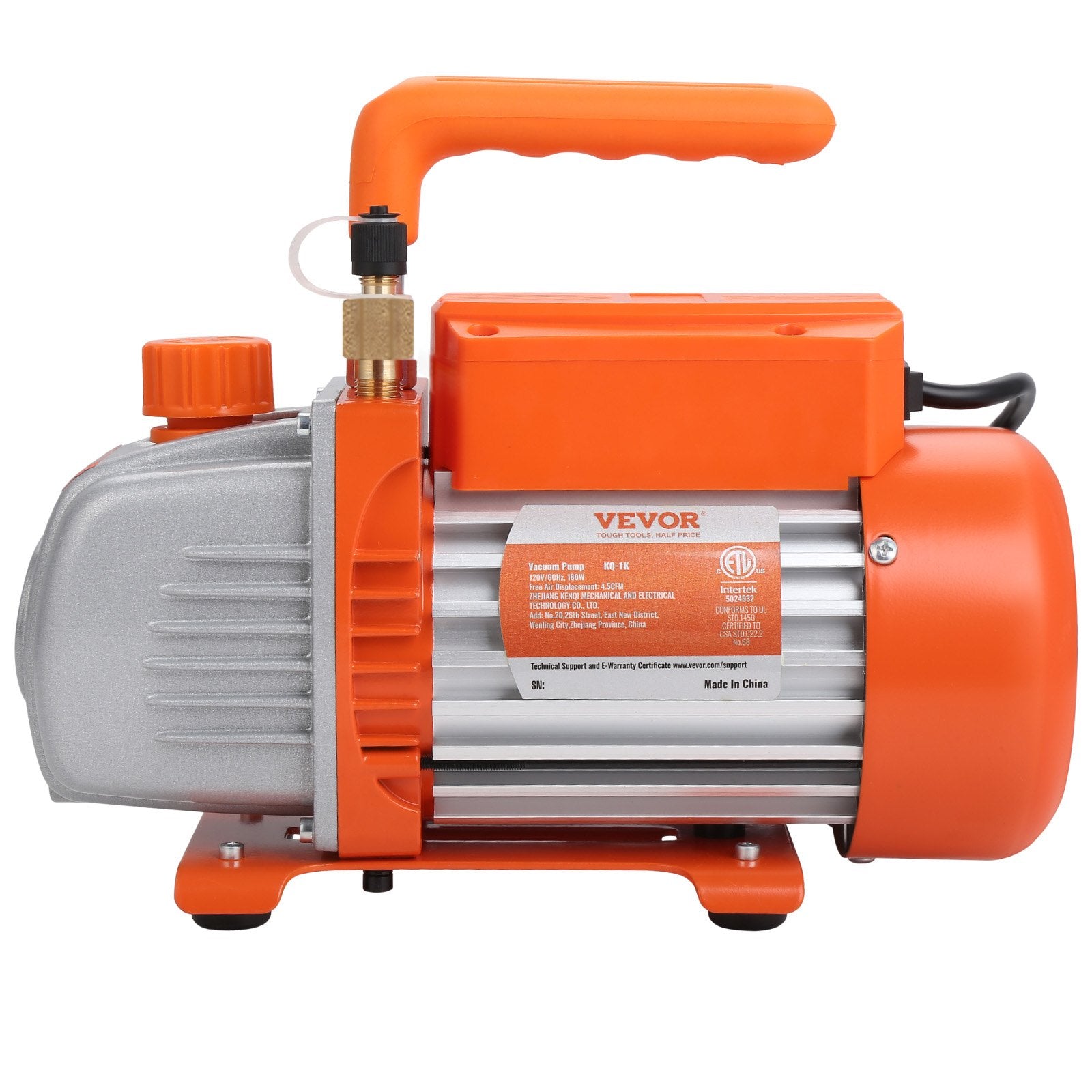 Vakuuminis siurblys su manometrų rinkiniu VEVOR KQ-1.5K, 4 CFM
