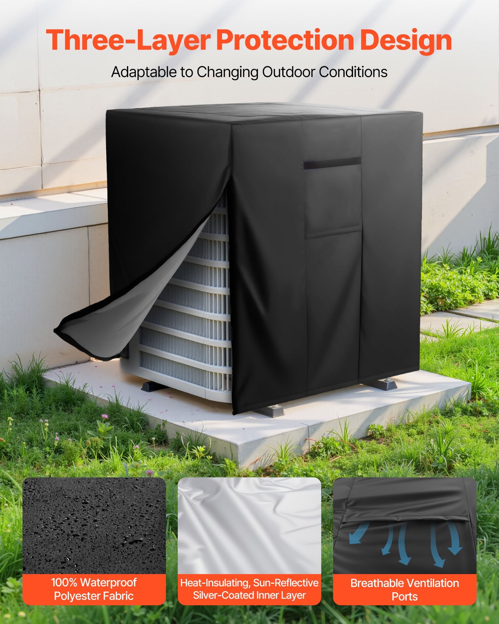 Oro kondicionieriaus uždangalas VEVOR FT-SZ36, 914 x 914 x 1010 mm