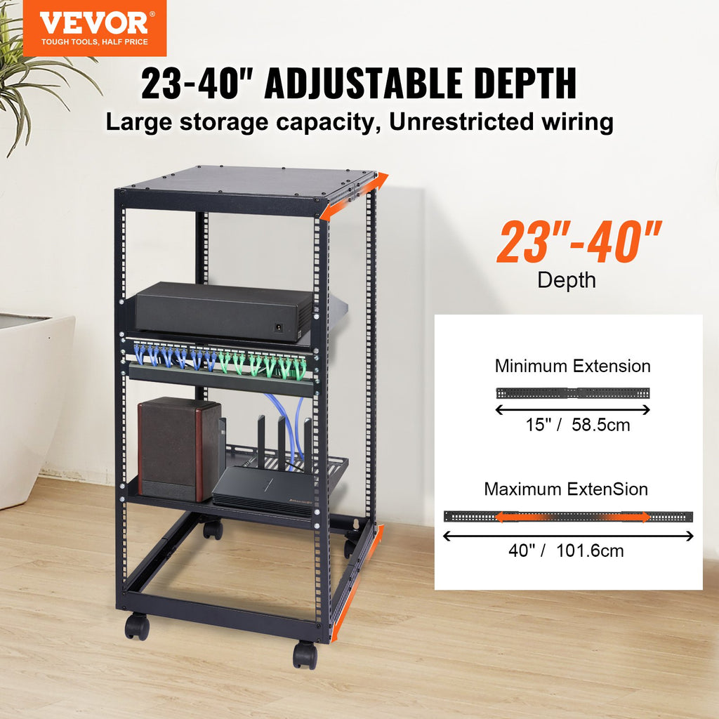 Atvira serverio spinta VEVOR HT-W6420, 20U