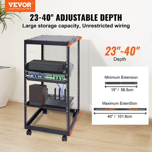 Atvira serverio spinta VEVOR HT-W6420, 20U