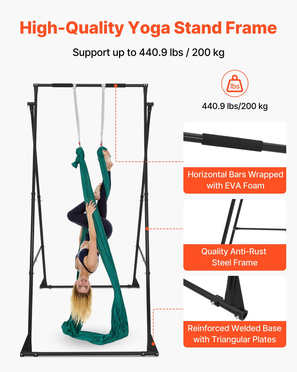 Jogos stovas VEVOR HM-559KT6G, 200 kg apkrova