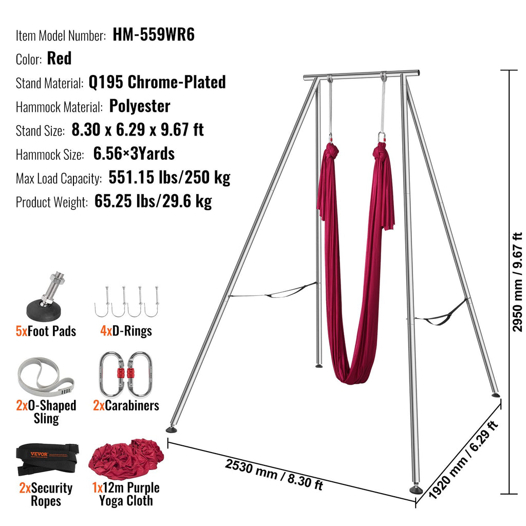 Oro jogos stovas su hamaku VEVOR HM-559WR6, 250 kg apkrova