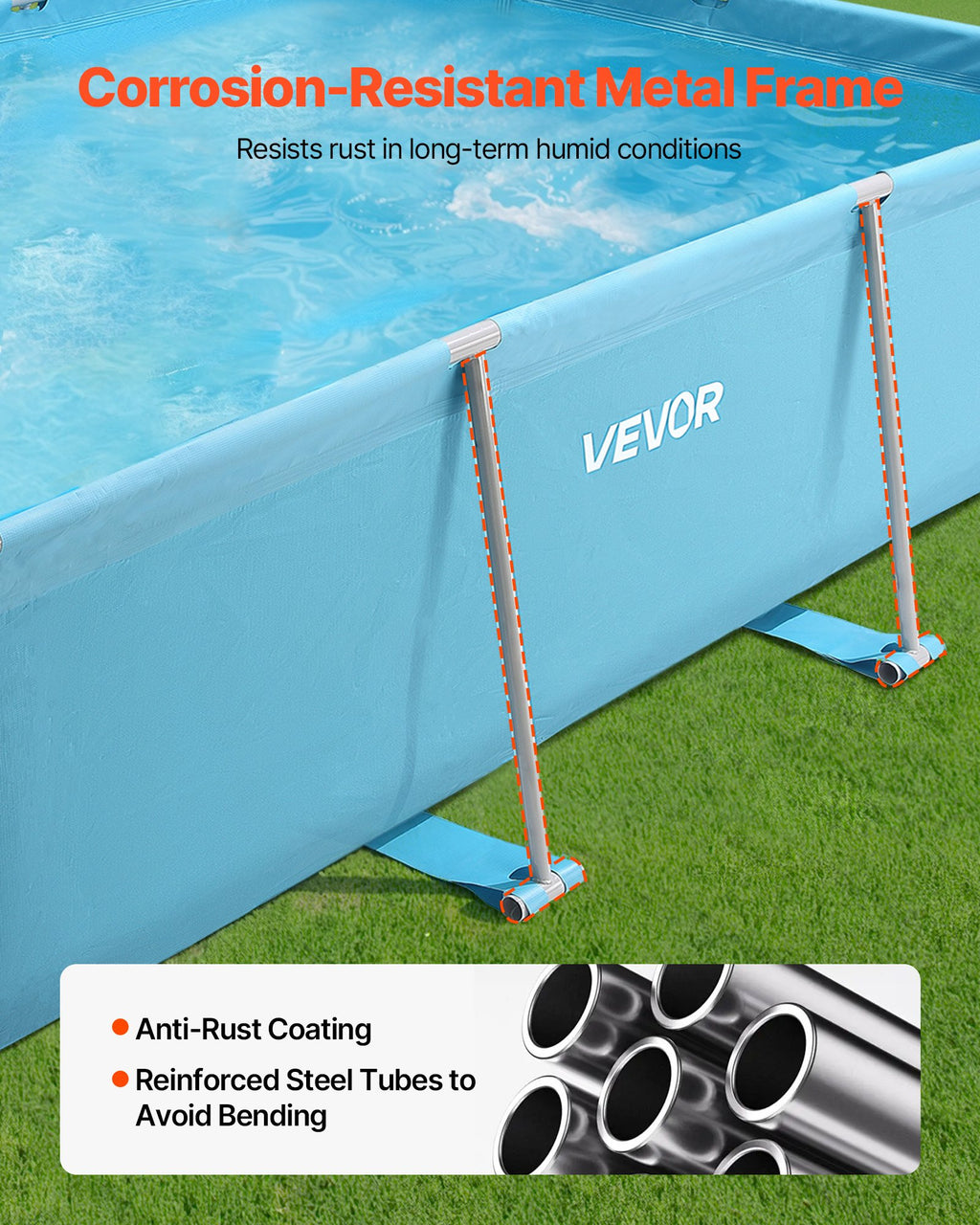 Karkasinis baseinas VEVOR SSFSP-01, 3 x 2 x 0,76 m