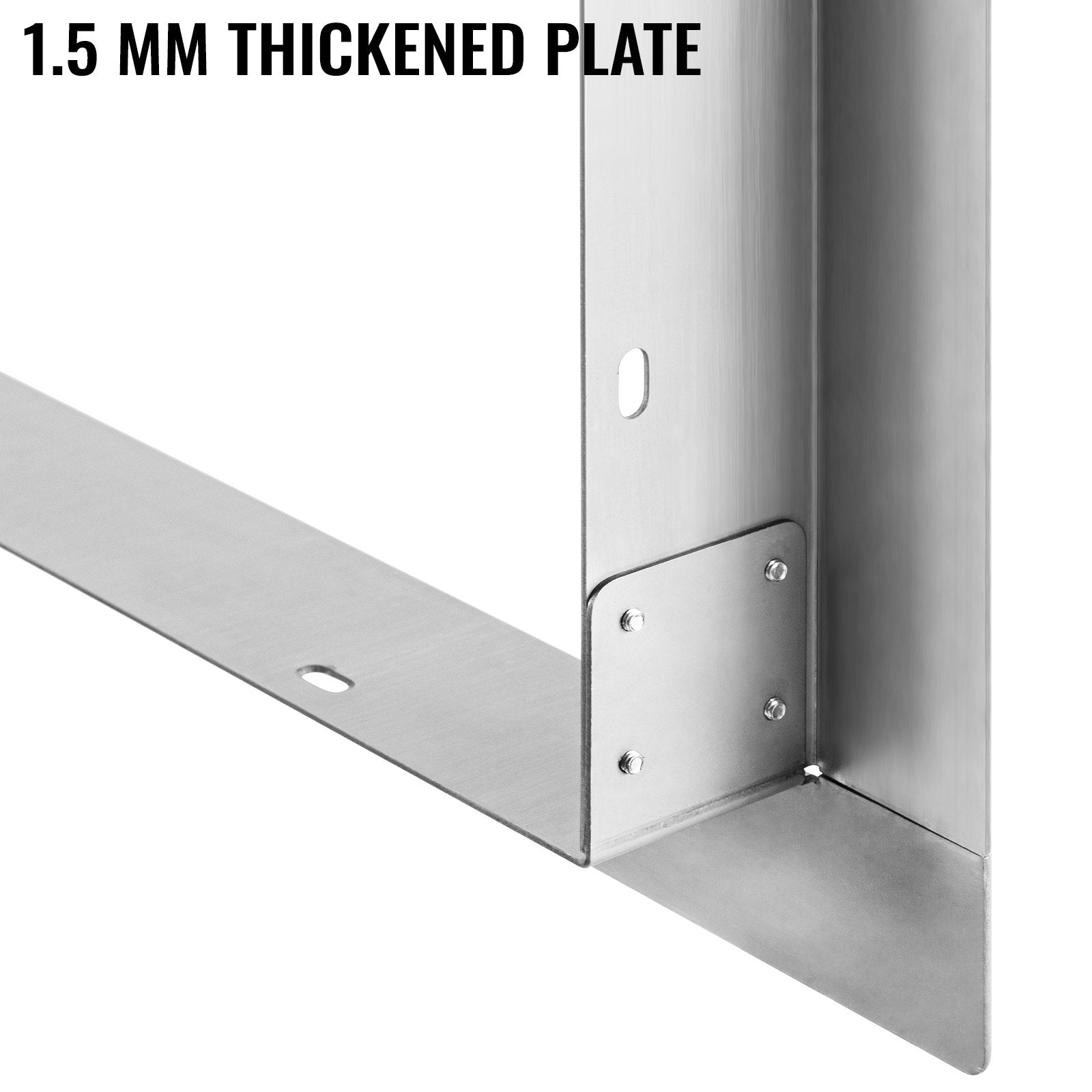 Lauko virtuvės apdailos rėmas VEVOR, 309 x 457 mm išpjovai, nerūdijantis plienas