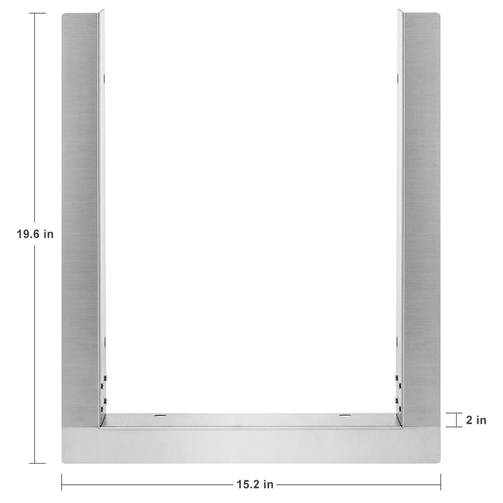 Lauko virtuvės apdailos rėmas VEVOR, 309 x 457 mm išpjovai, nerūdijantis plienas