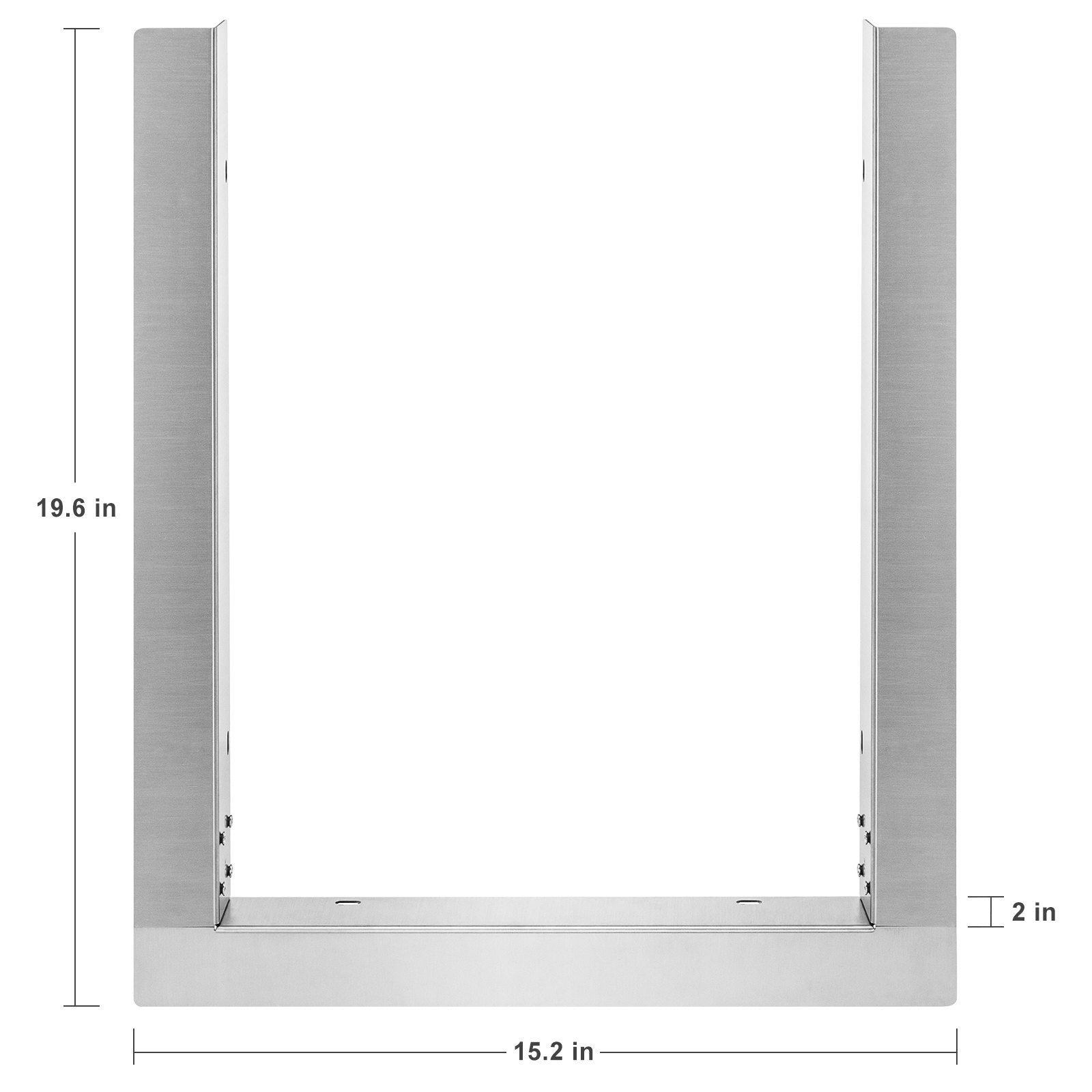 Lauko virtuvės apdailos rėmas VEVOR, 309 x 457 mm išpjovai, nerūdijantis plienas