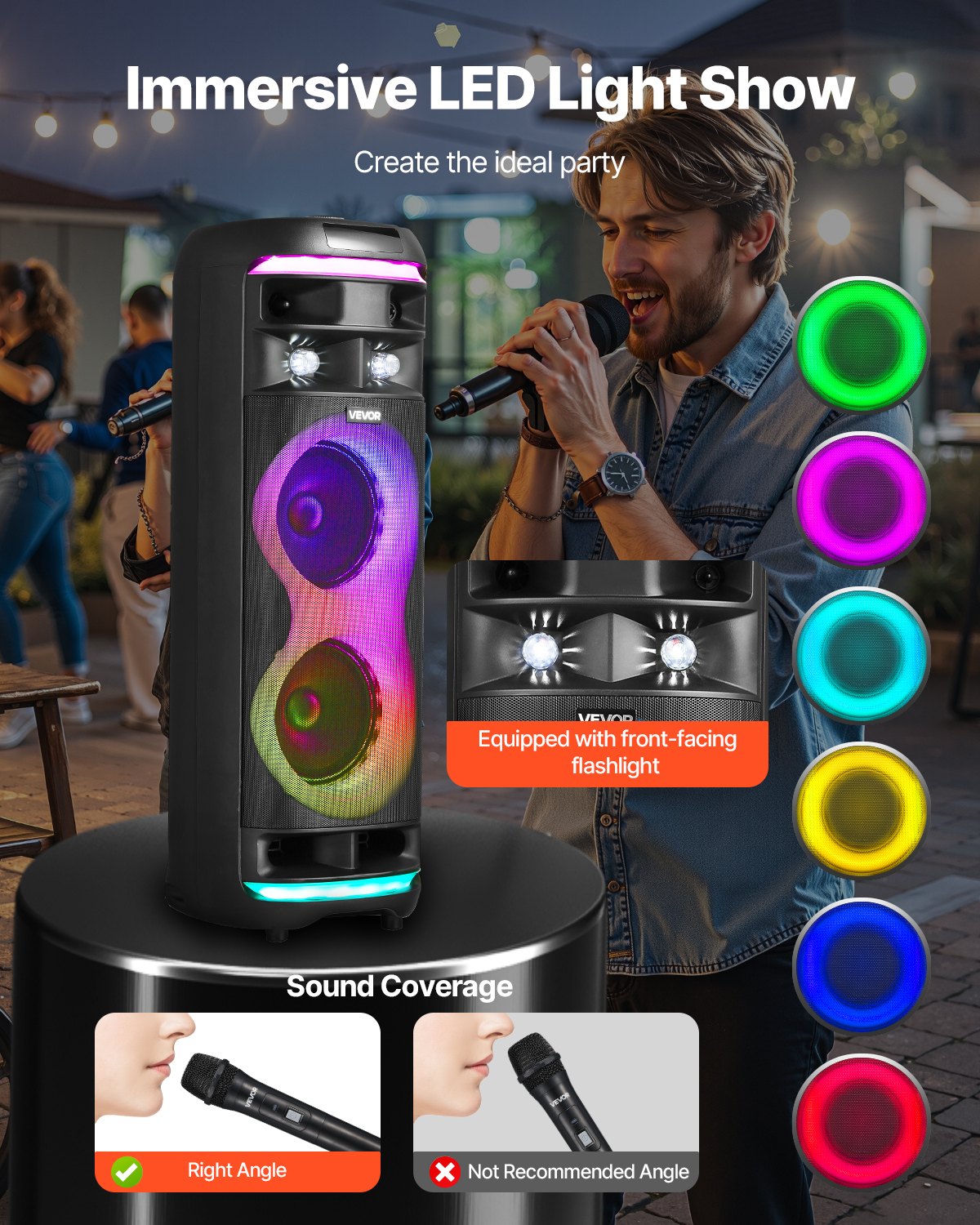 Karaoke sistema VEVOR AP-552, 80W