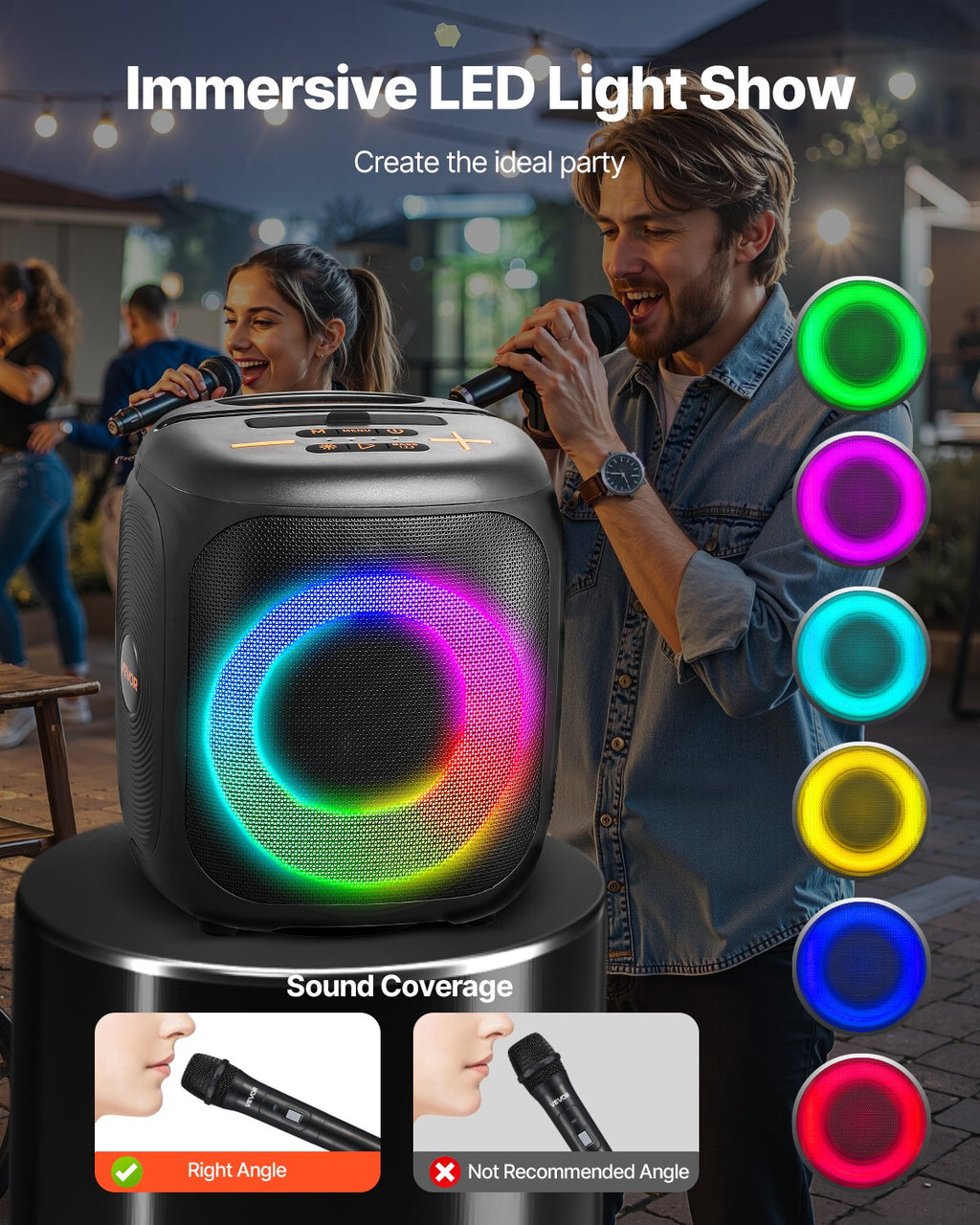 Karaoke sistema VEVOR AP-2401, 15W