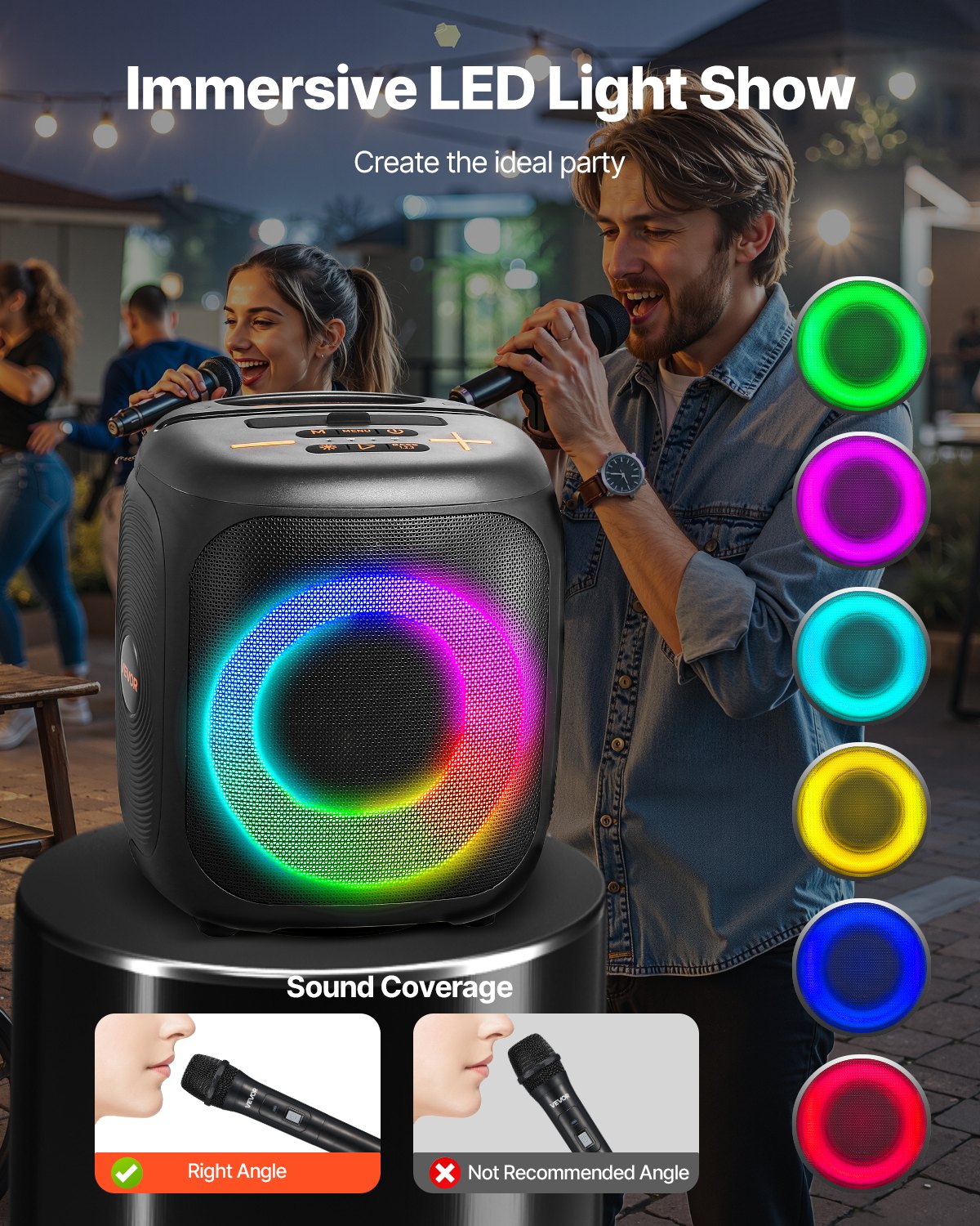 Karaoke sistema VEVOR AP-2401, 15W