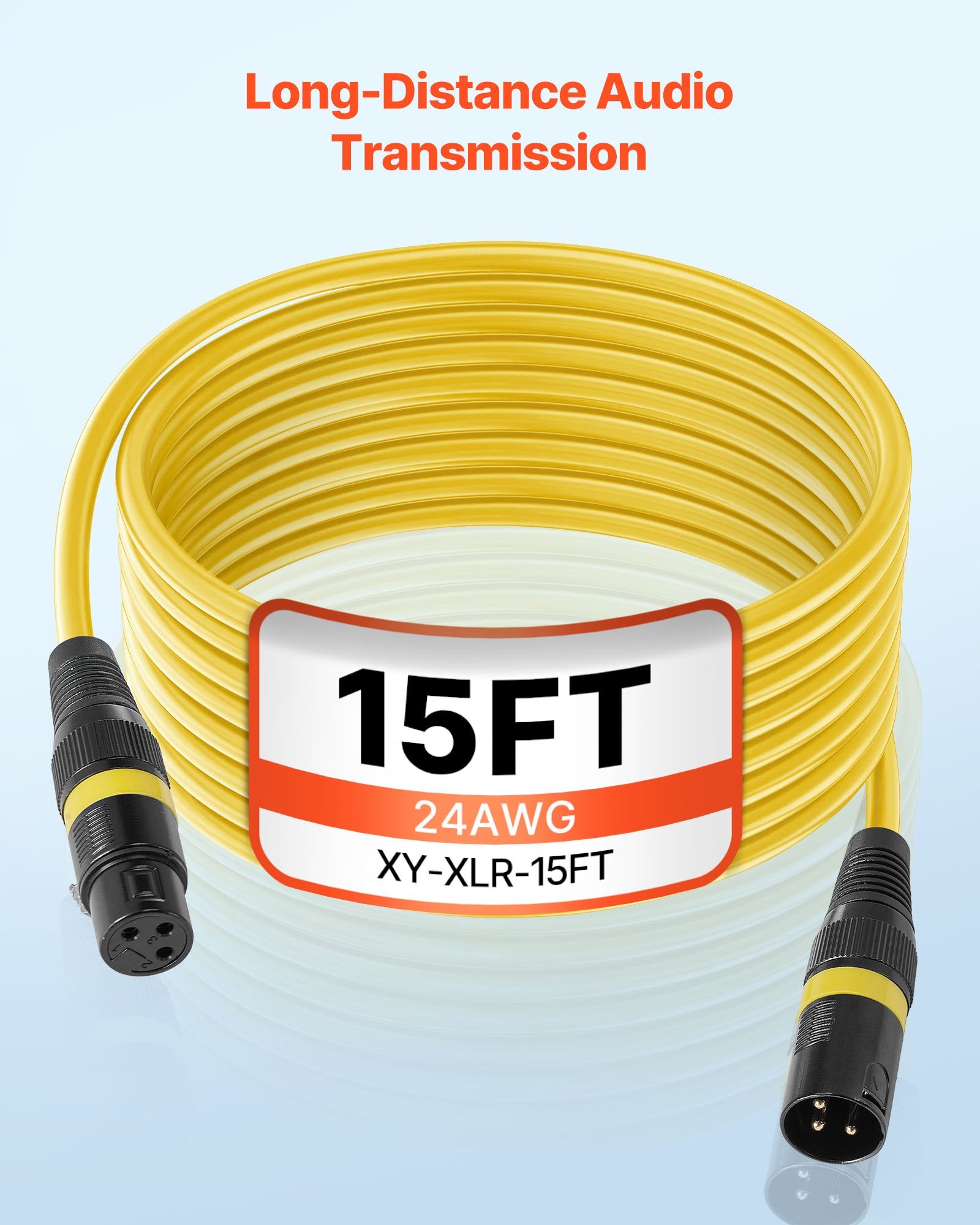 XLR kabelių rinkinys VEVOR XY-XLR-15FT-6PK, 4,57 m, 6 vnt.